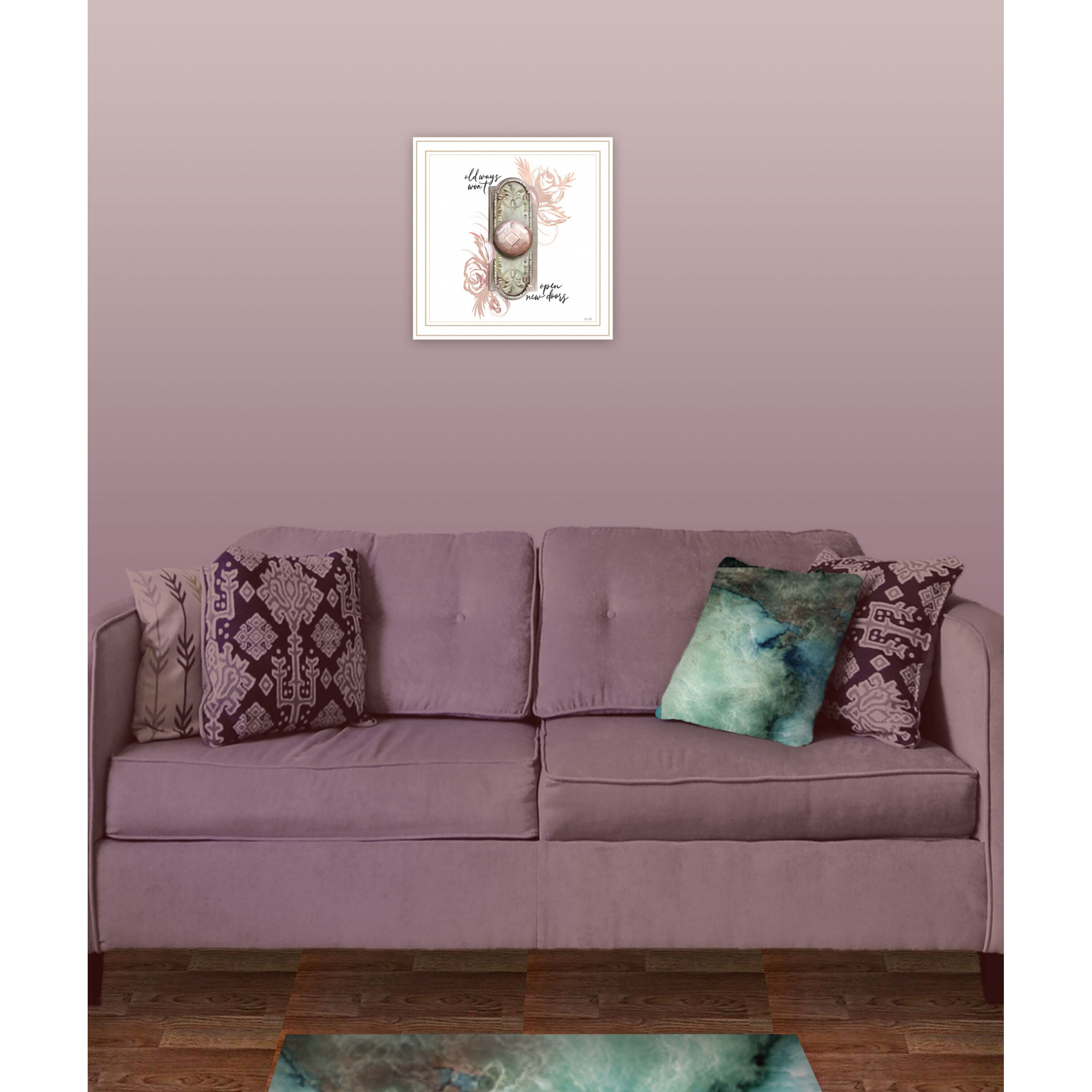 Old Ways In Blush 2 White Framed Print Wall Art
