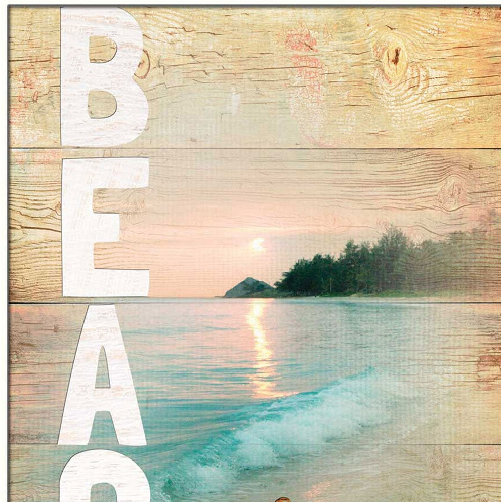 Beach Please 3 White Framed Print Wall Art