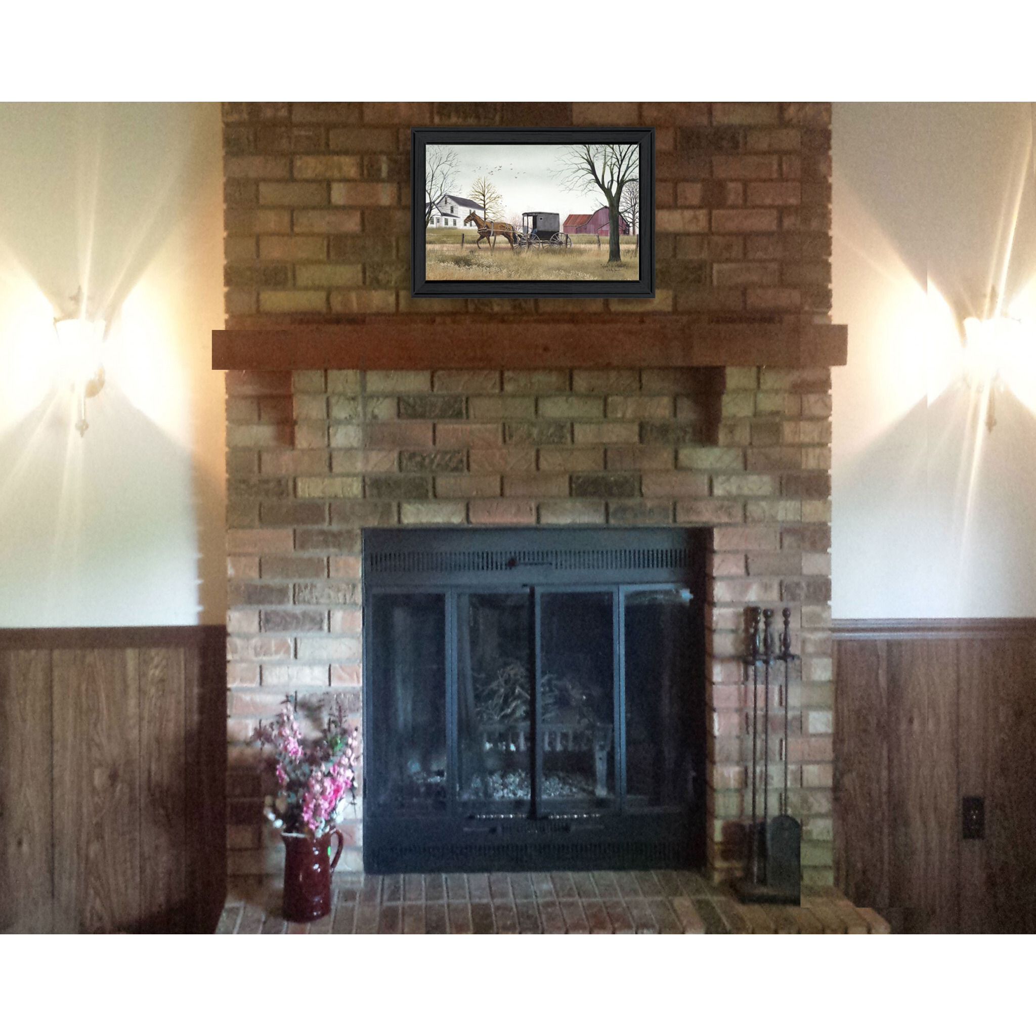 Going To Market Black Framed Print Wall Art
