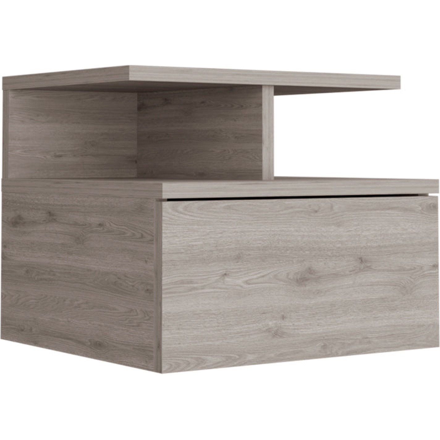 Adele Floating Nightstand -Bedroom-Light Gray