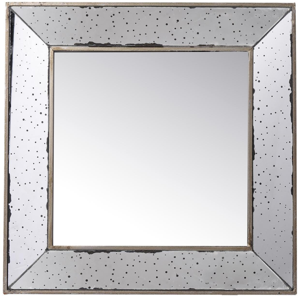 18""  Wall Mounted Vintage Style Glass Frame Accent Mirror