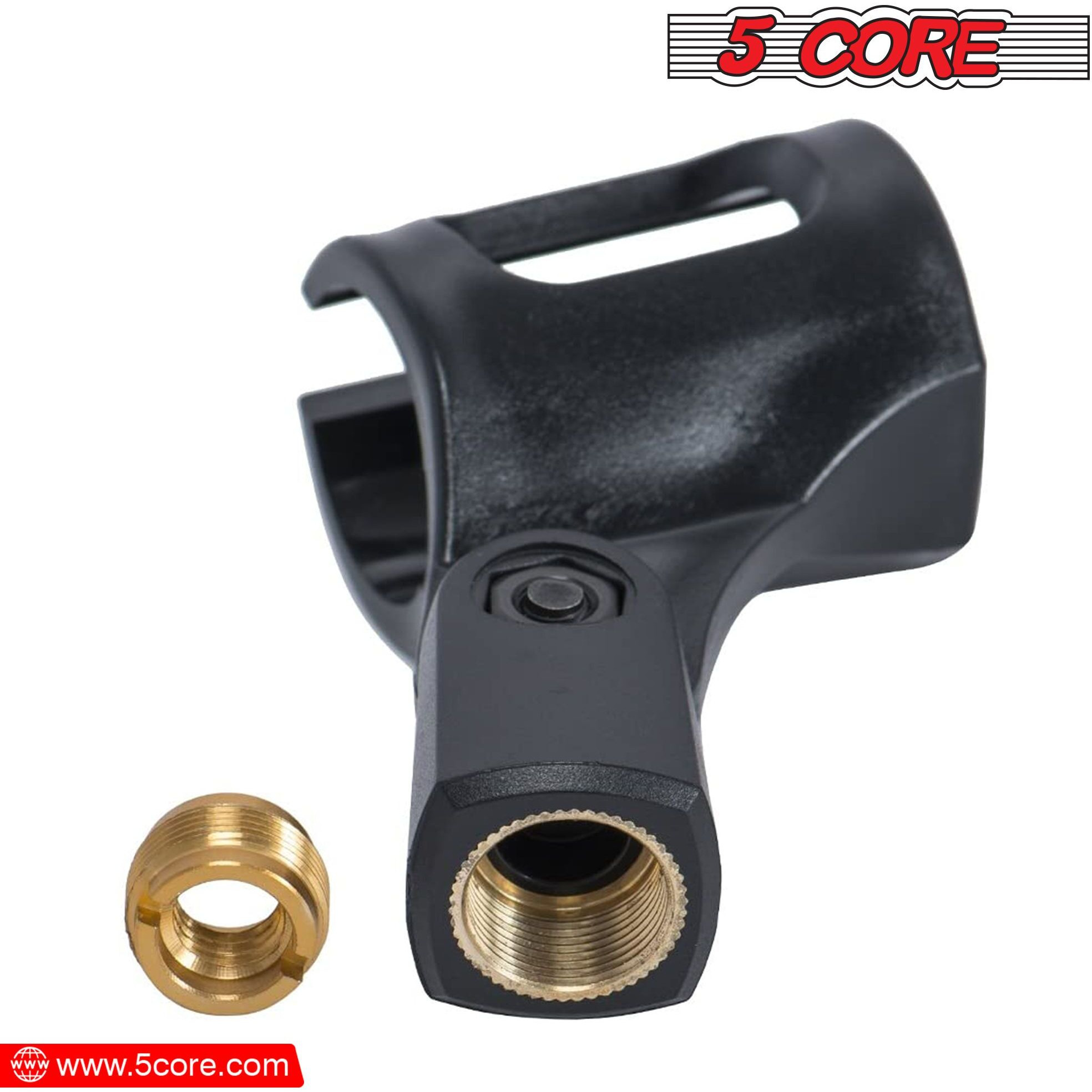 5Core 6Pcs Black Universal Nut Adapter Microphone Clip Clamp Holder Mc-01 6 Pcs(D0102H7A12X)