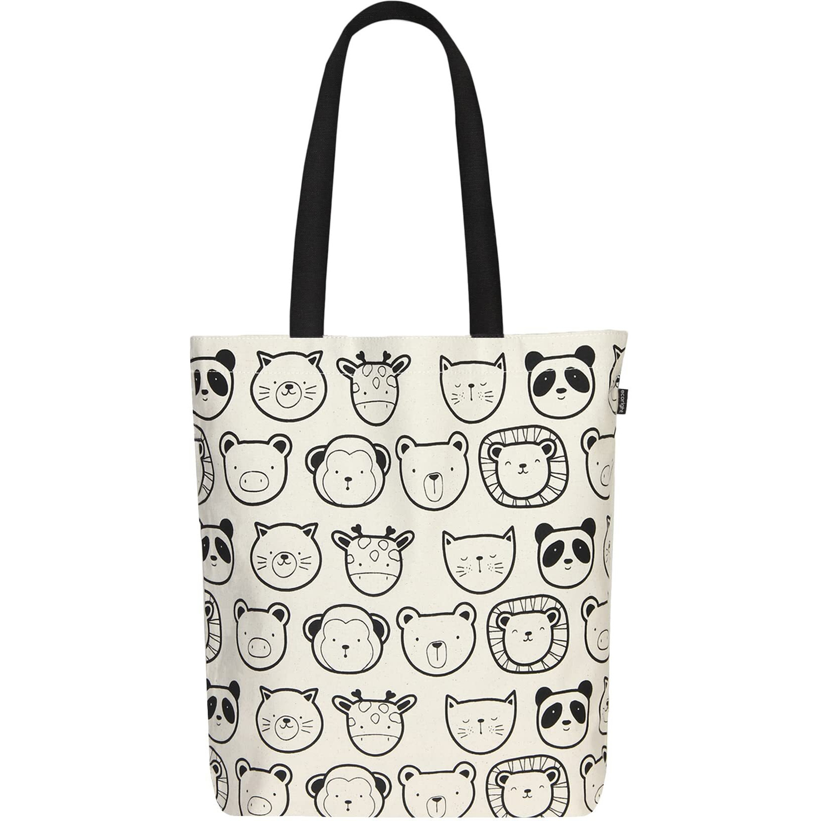 Ecoright Aesthetic Canvas Tote Bag for Women with Zipper, Tote Bag for Beach, Grocery, Travel, Work, Gym, Daily Use