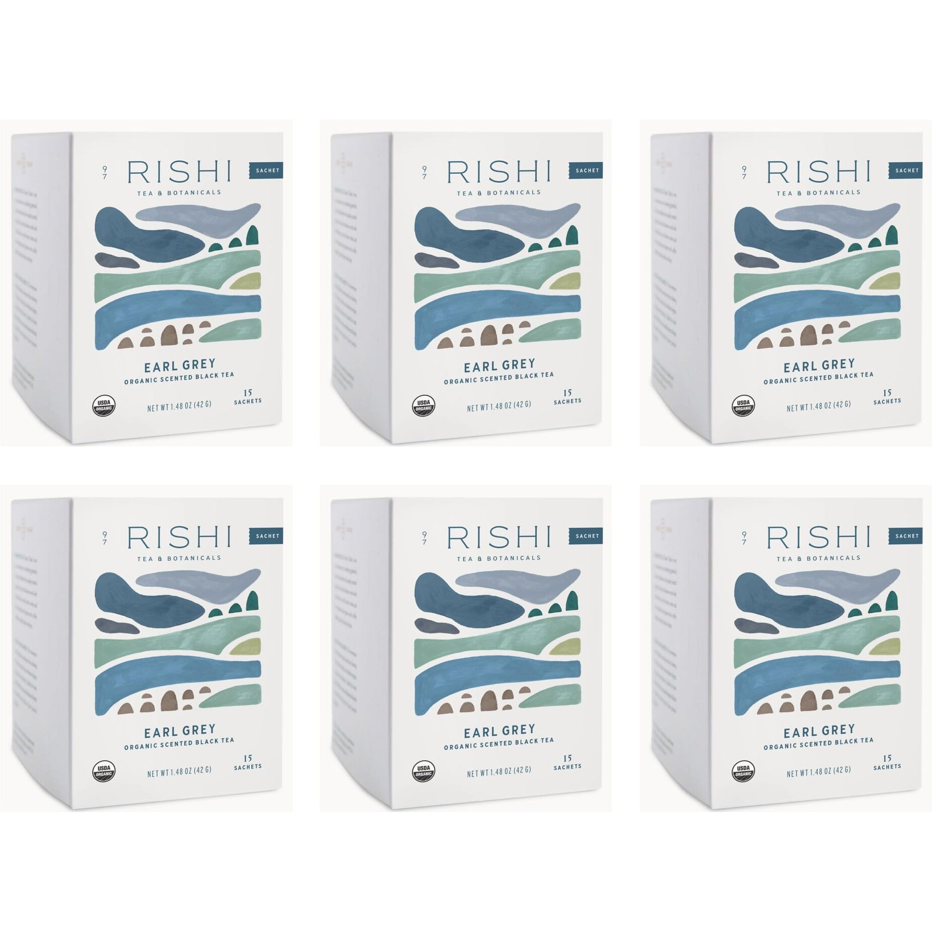 Rishi Organic Tea - Earl Grey - Case of 6 - 15 Bags(D0102HXP8RA.)