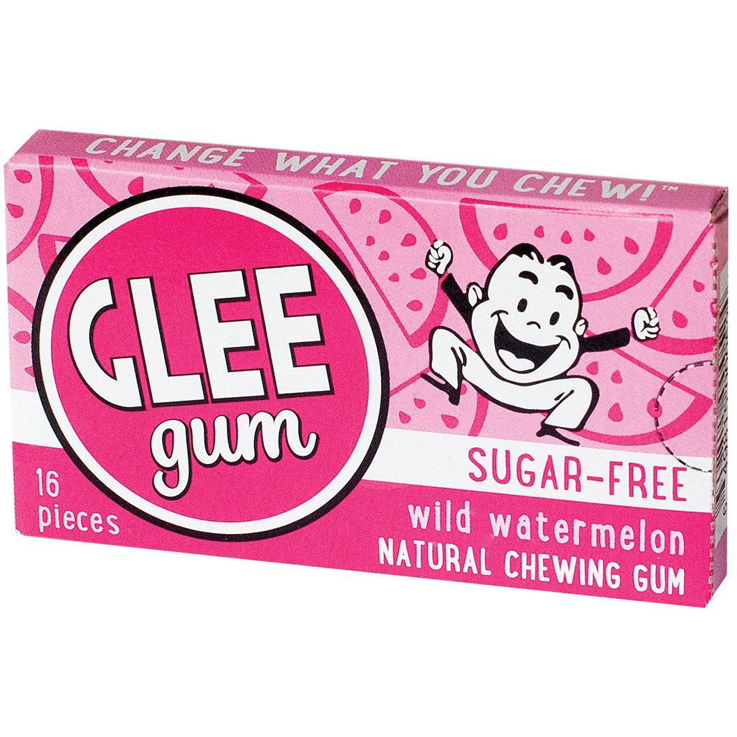 glee gum chewing gum - Wild Watermelon - Sugar Free - case Of 12 - 16 Pieces(D0102H5KT2P)