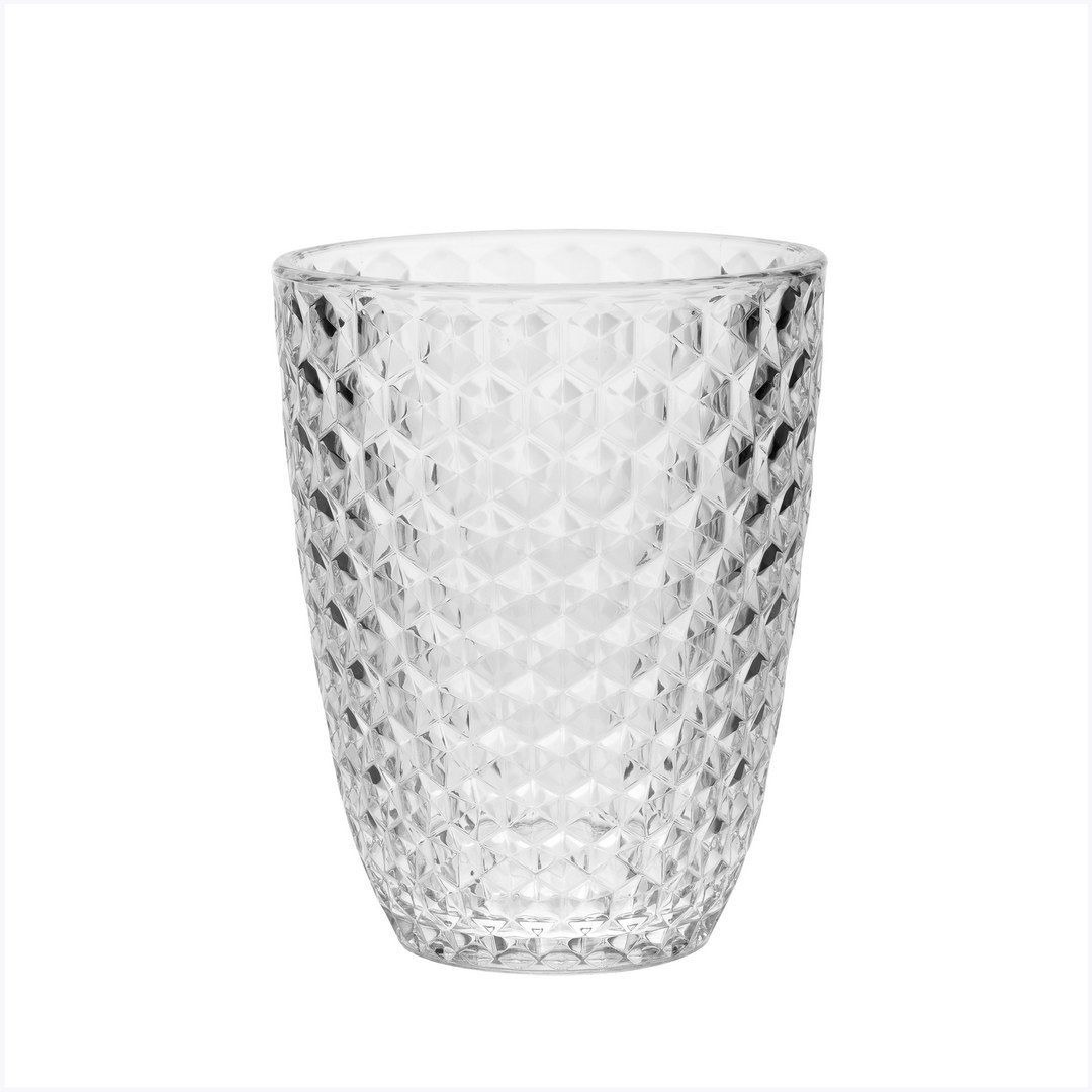 Designer Acrylic Diamond cut clear Drinking glasses DOF Set of 4 (12oz), Premium Quality Unbreakable Stemless Acrylic Drinking glasses for All Purpose(D0102H5L7Y8)