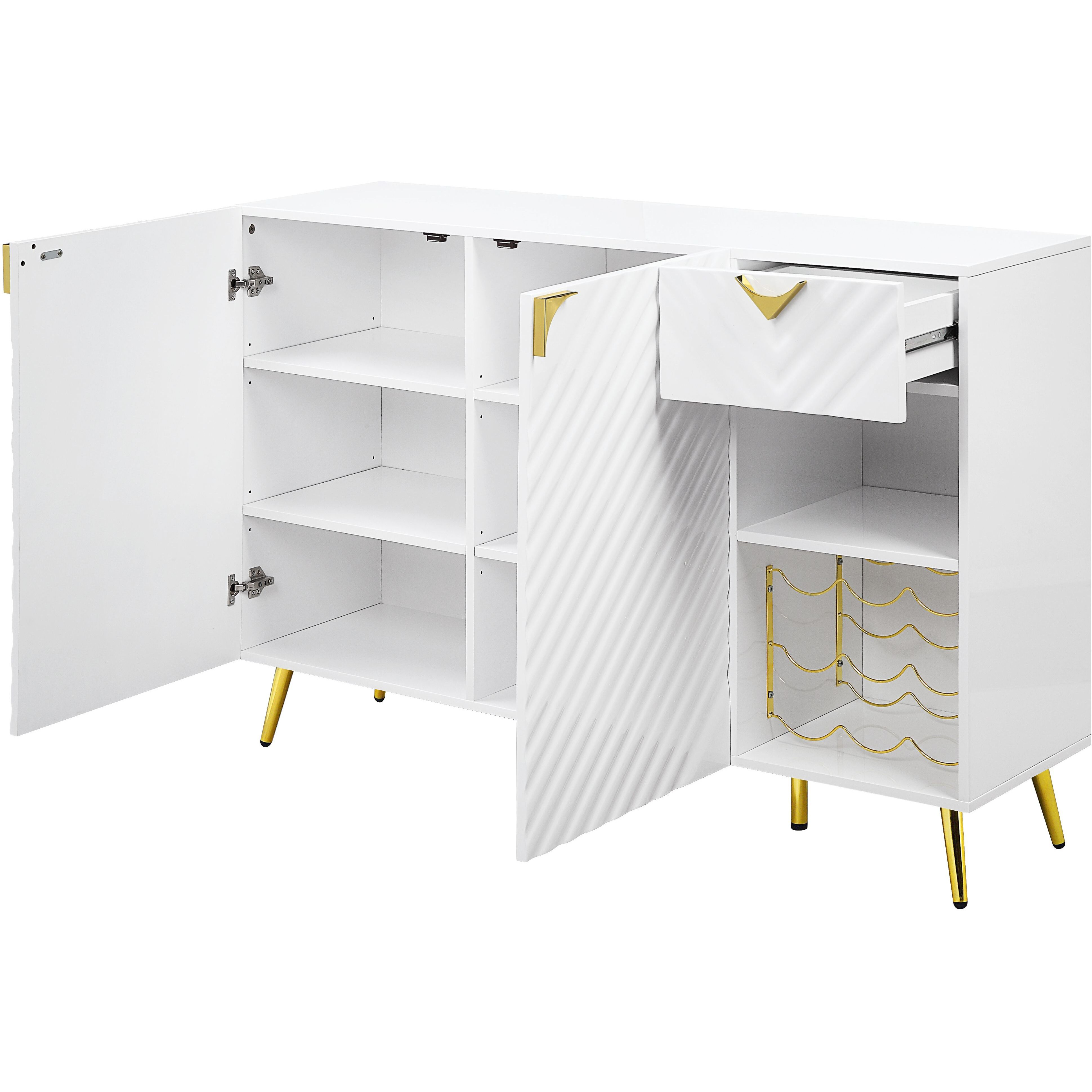 AcME gaines Server, White High gloss Finish DN01260(D0102H7JSBP)