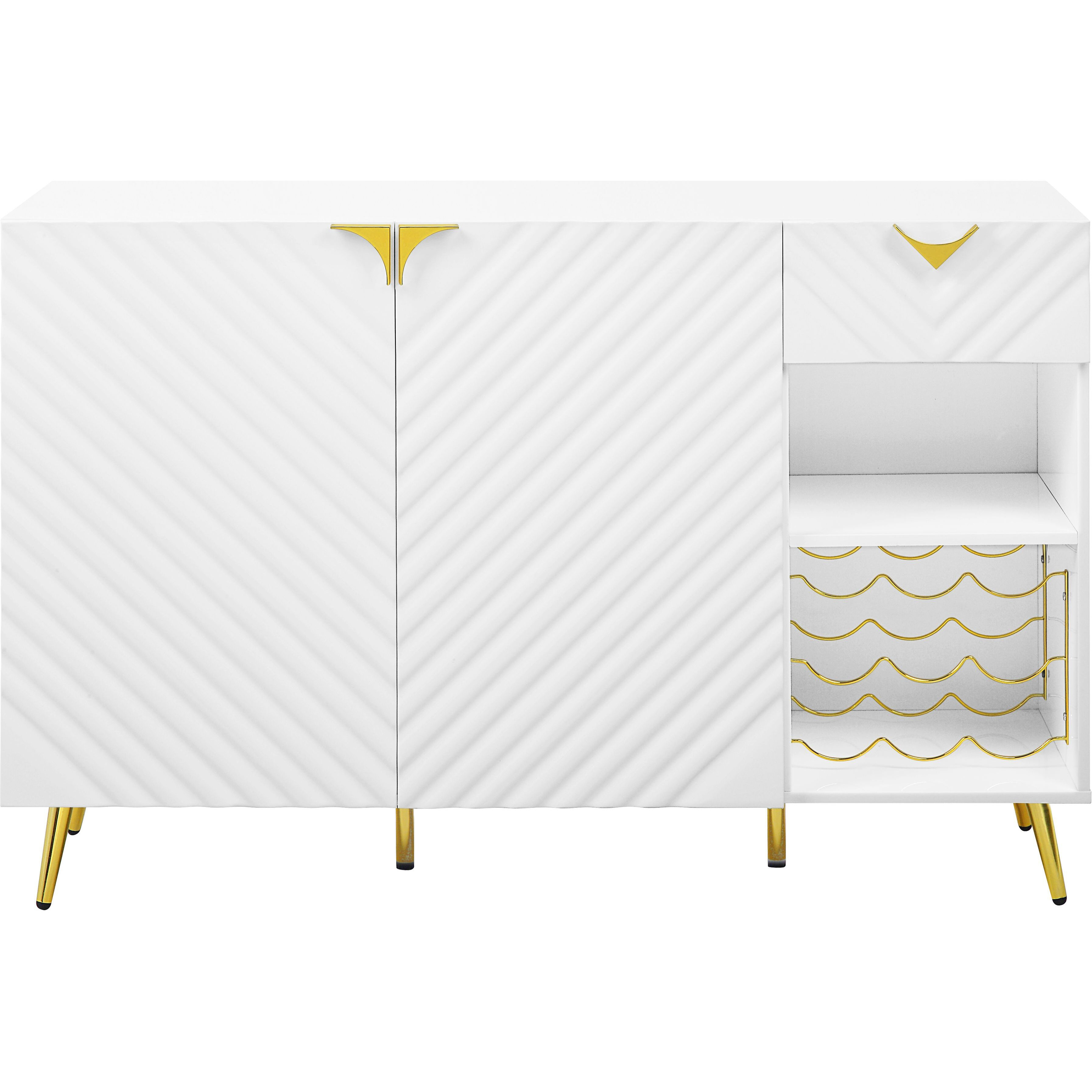 AcME gaines Server, White High gloss Finish DN01260(D0102H7JSBP)