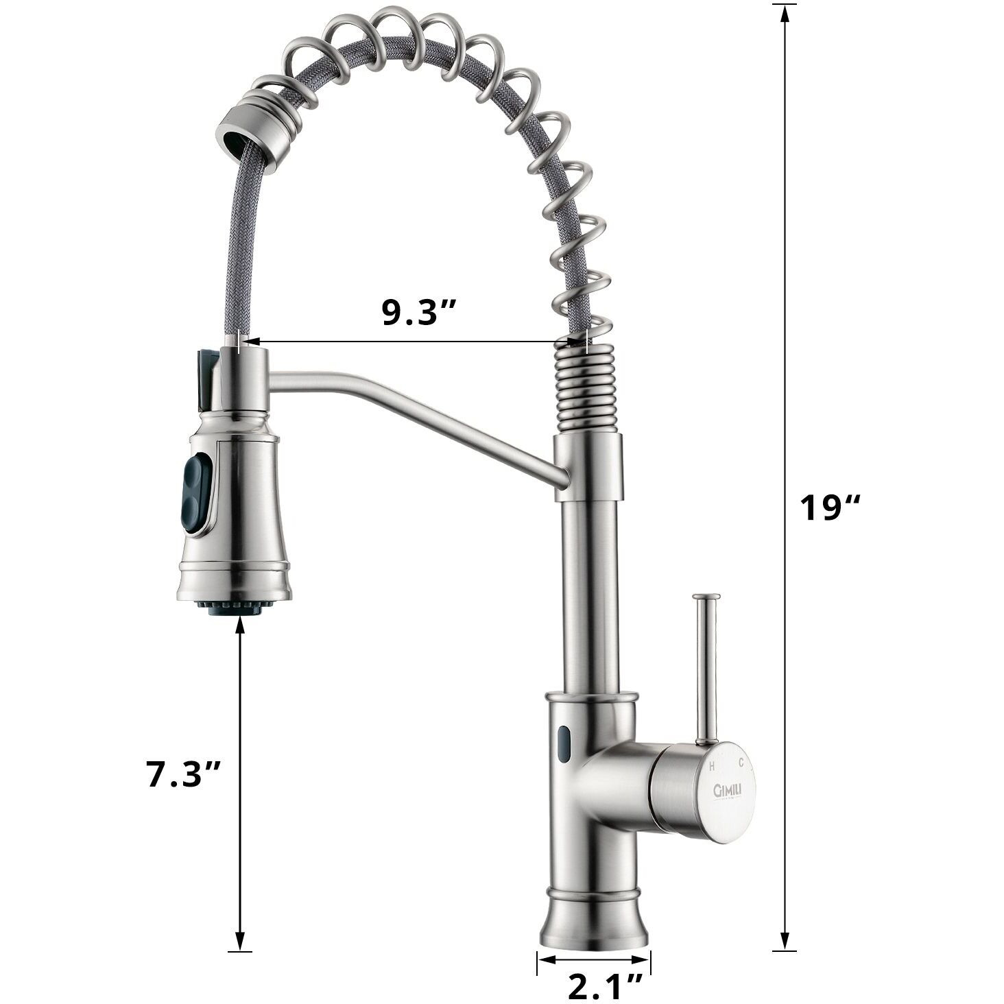 Touchless Sensor commercial Style Pull-Down Single Handle Kitchen Faucet(D0102H5L6I6)