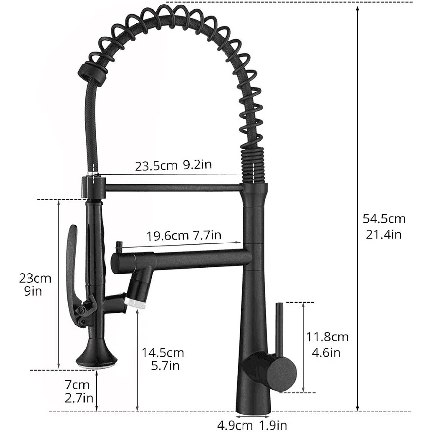 Pull Down Kitchen LED Sink Faucet with Sprayer(D0102H54Z68)