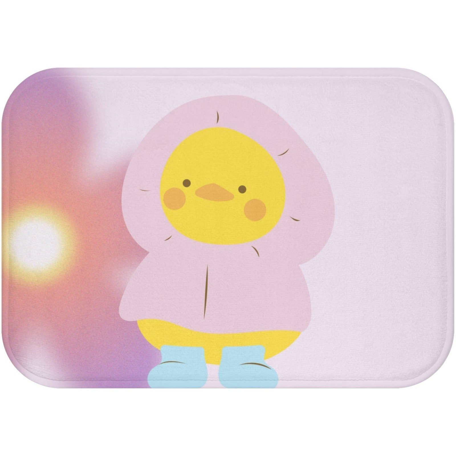 Adorable Baby Duck in Raincoat Bath Mat(D0102HgALD7)
