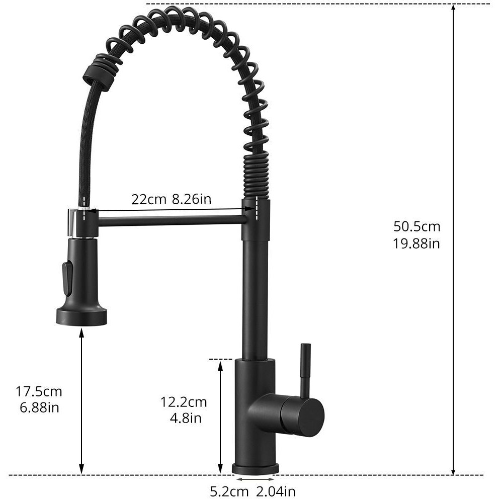 New Single Handle Pull-Down Sprayer Kitchen Faucet(D0102HgMW27)