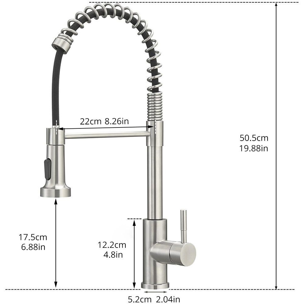 New Single Handle Pull-Down Sprayer Kitchen Faucet(D0102HgMW2g)