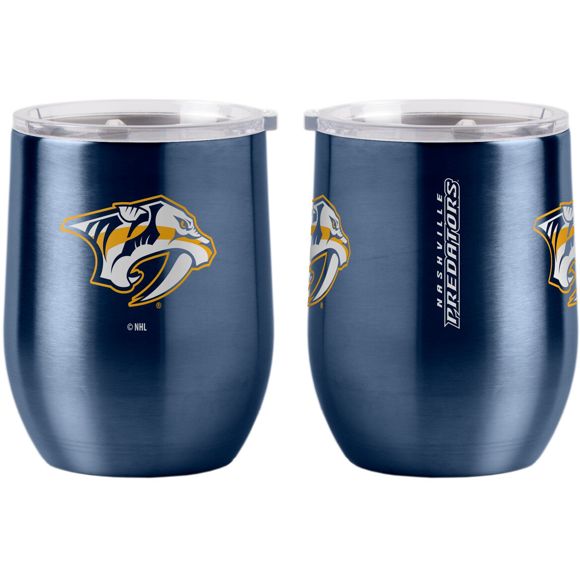 Nashville Predators Travel Tumbler 16oz Stainless Steel Curved - Special Order