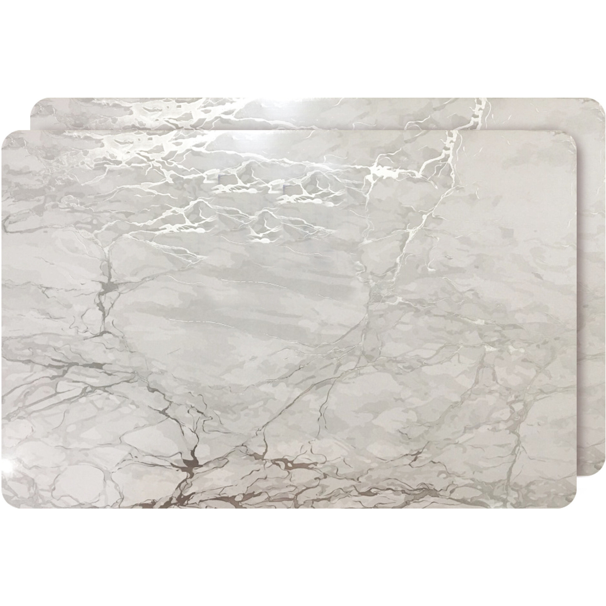 Set of Two Silver Swirl cork Rectangular Indoor Outdoor Placemats