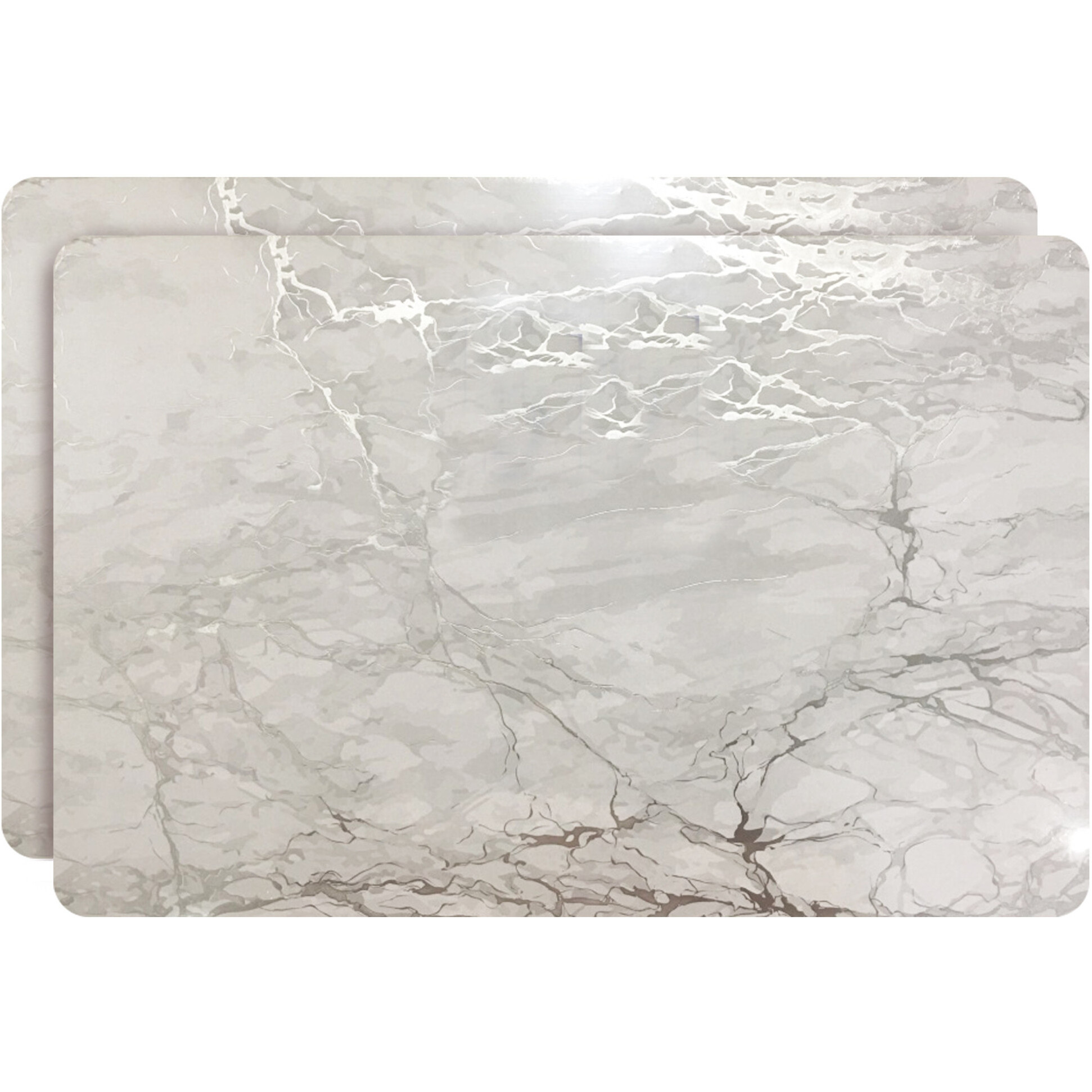 Set of Two Silver Swirl cork Rectangular Indoor Outdoor Placemats