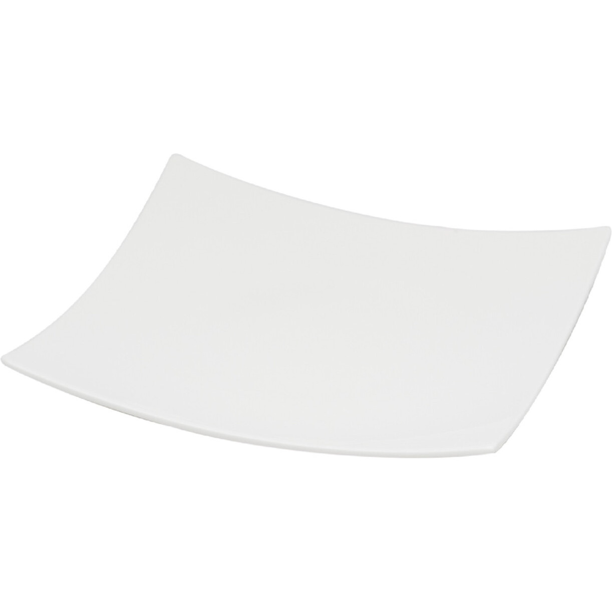White Six Piece Square Bone China Service For Six Salad Plate Set