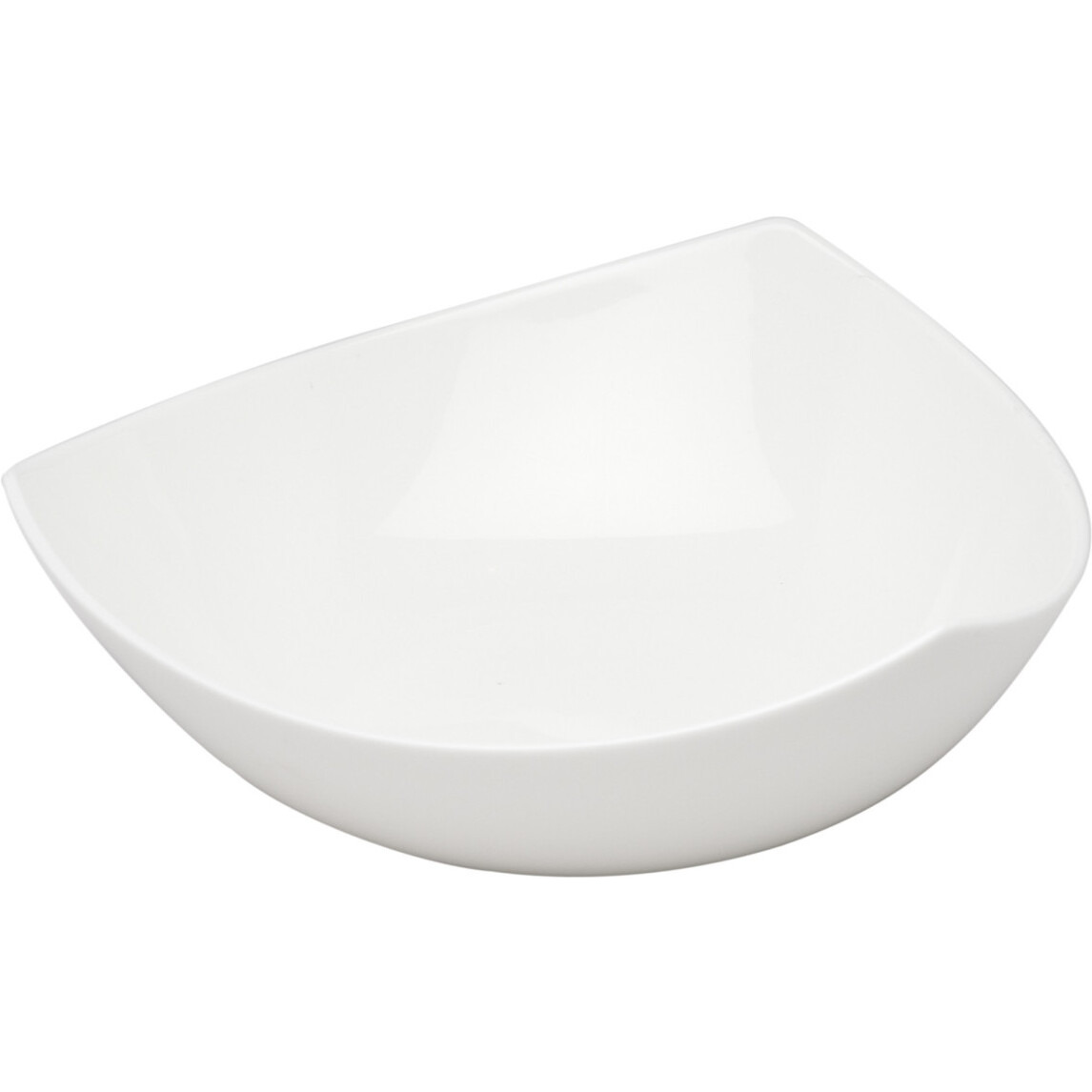 White Six Piece Triangle Bone China Service For Six Bowl Set
