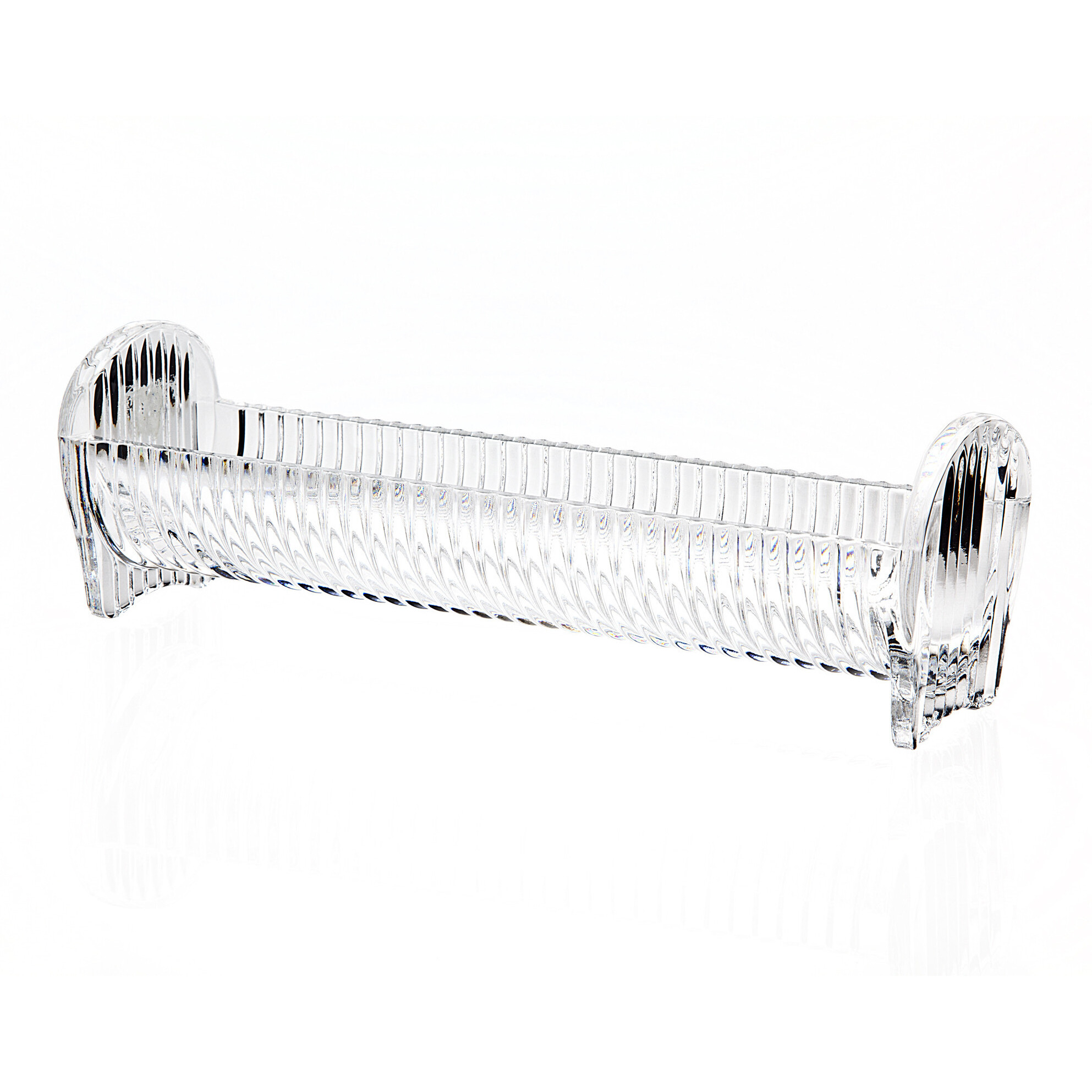 9" Clear Crystal Cracker Tray