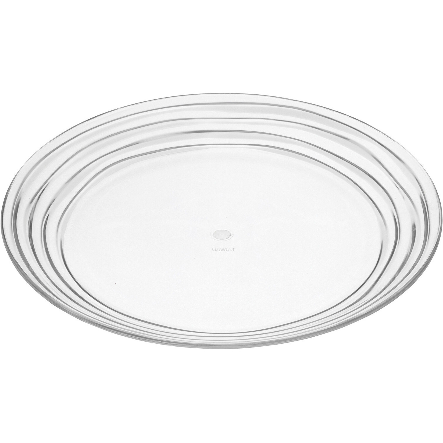 Clear Four Piece Round Swirl Acrylic Service For Four Salad Plate Set