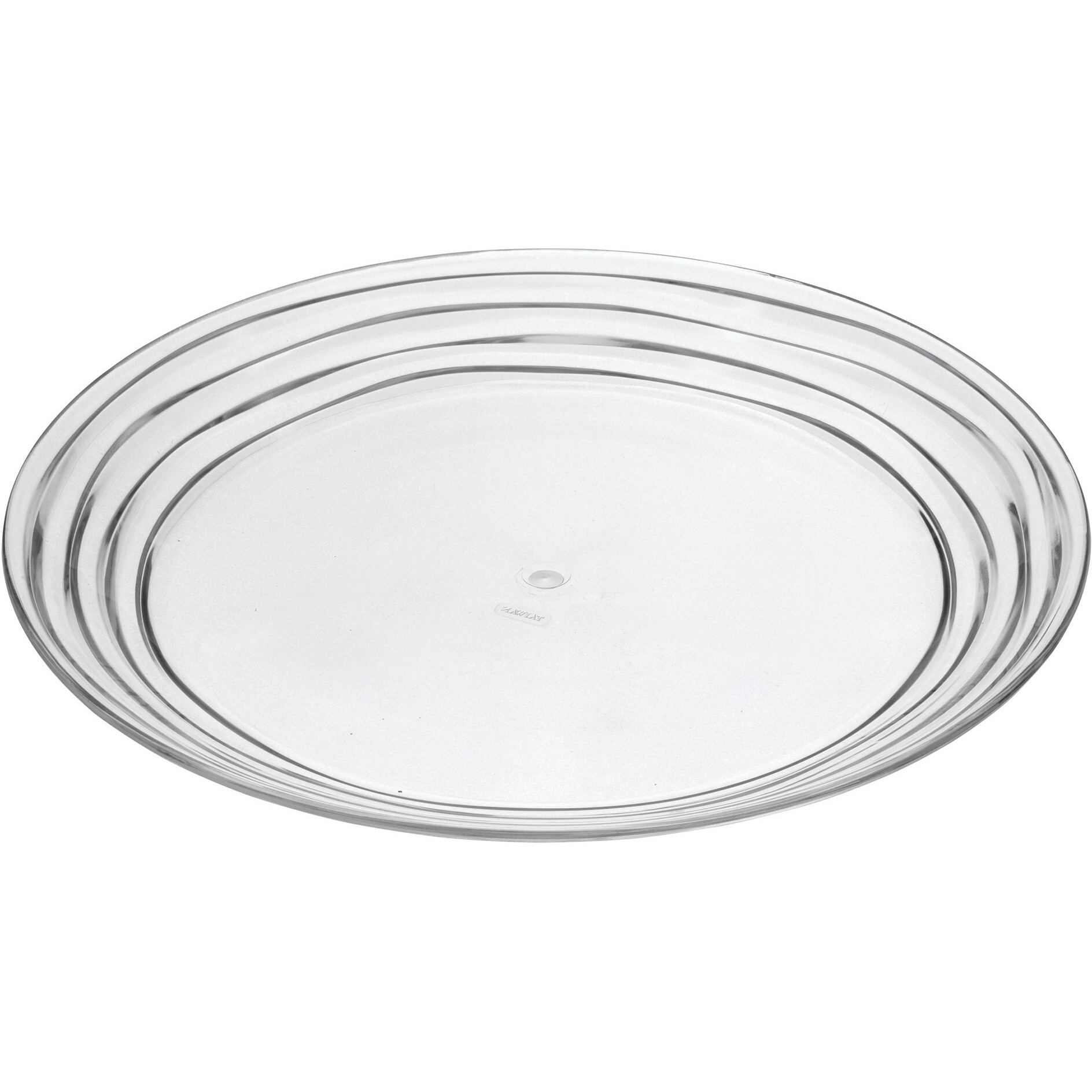 Clear Four Piece Round Swirl Acrylic Service For Four Dinner Plate Set