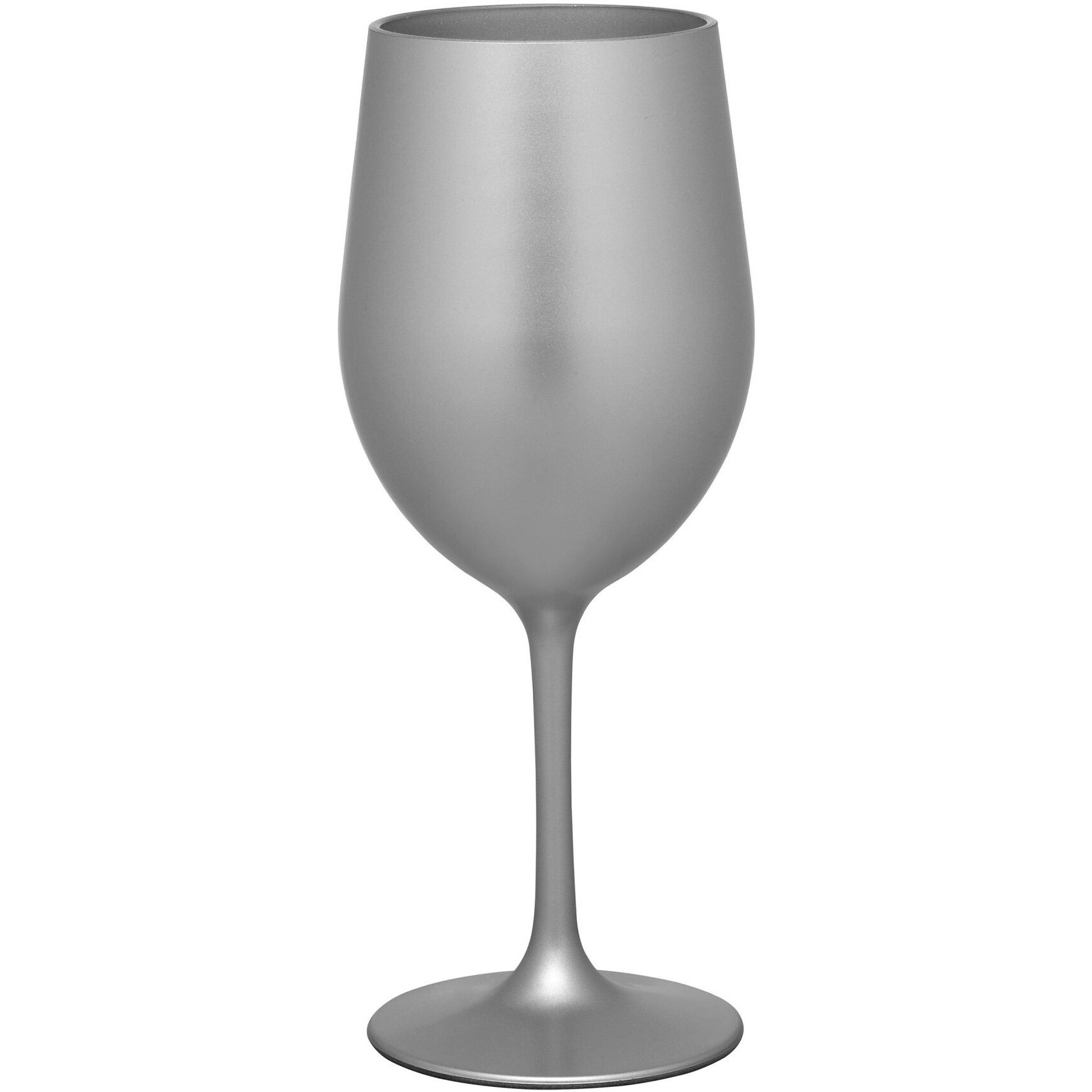 Set of Four Silver Acrylic Stemmed All Purpose Wine Glass
