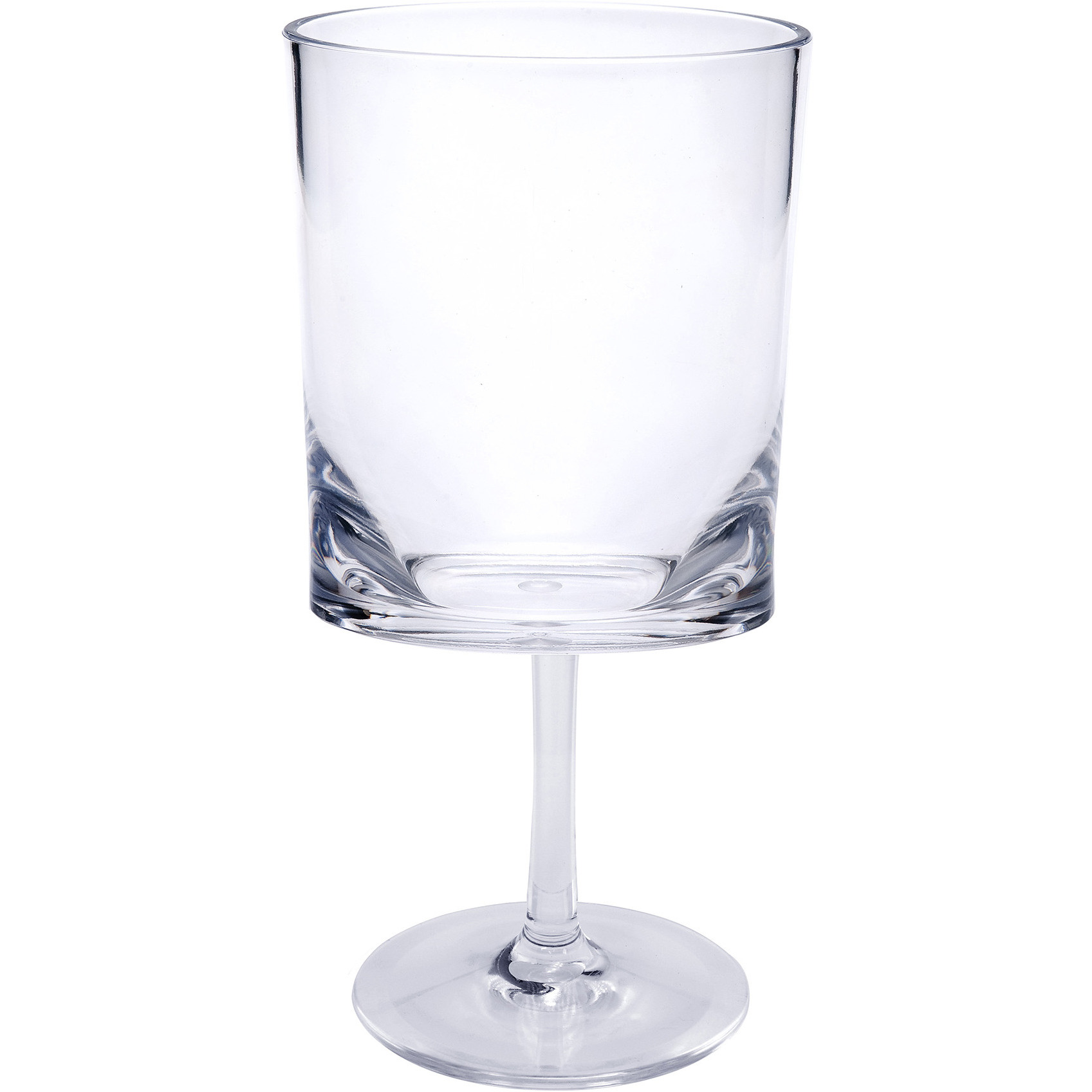Set of Four Clear Acrylic Stemmed All Purpose Wine Glass