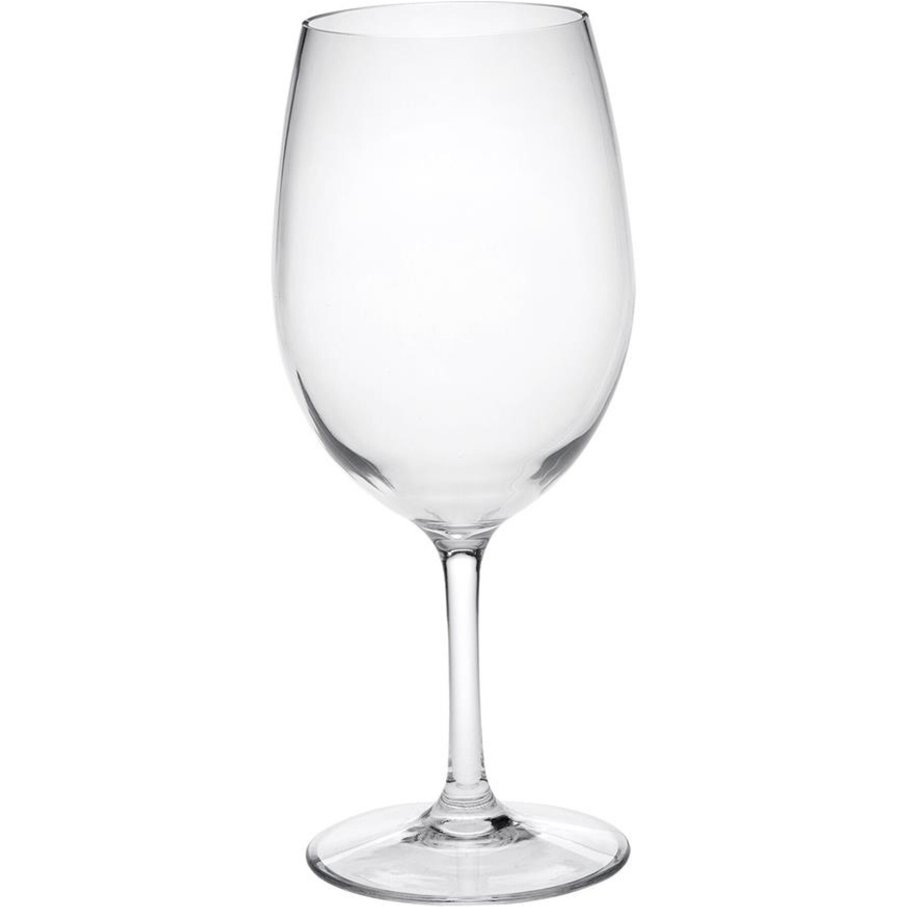 Set of Four Clear Tritan Plastic Stemmed All Purpose Wine Glass