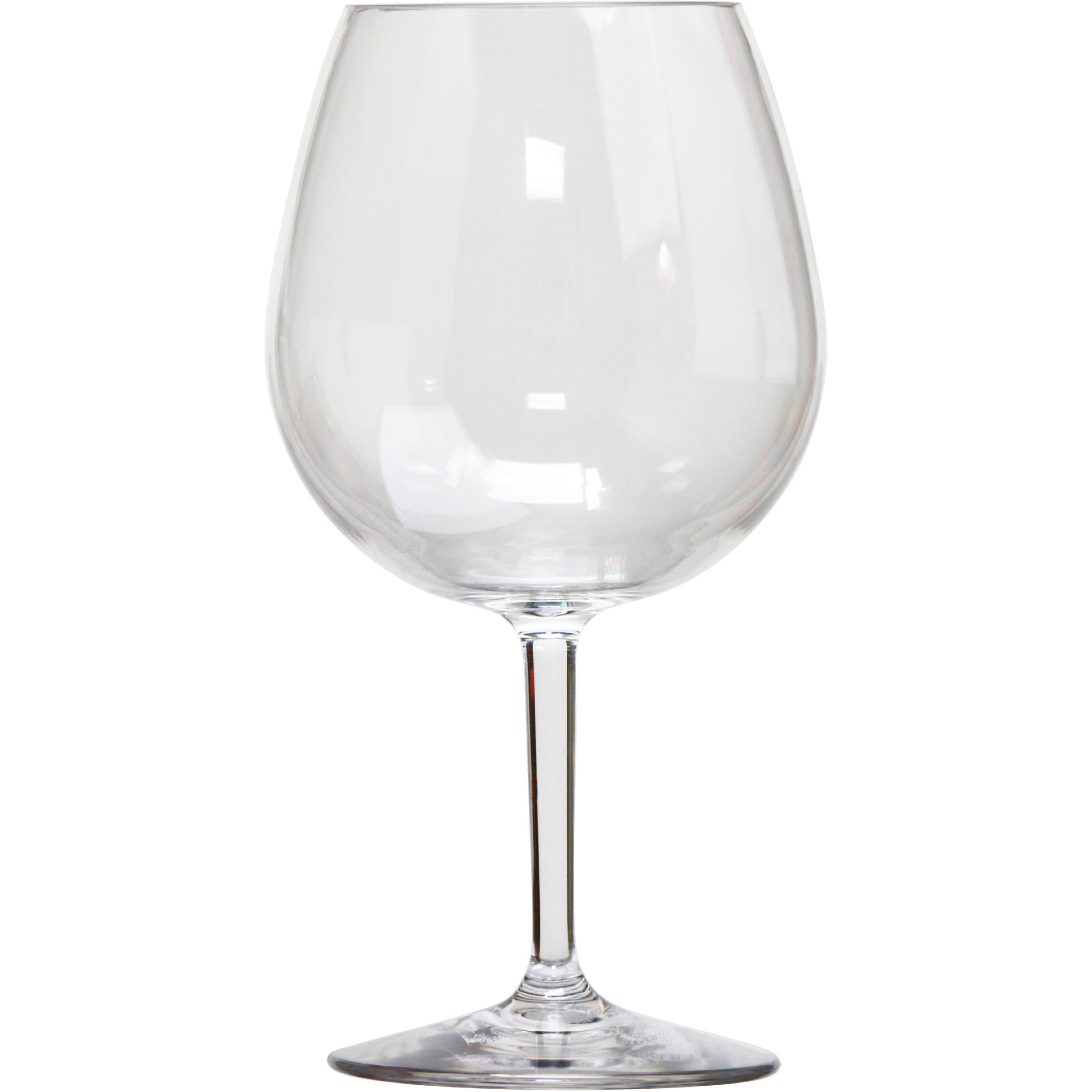 Set of Four Clear Tritan Plastic Stemmed All Purpose Wine Glass