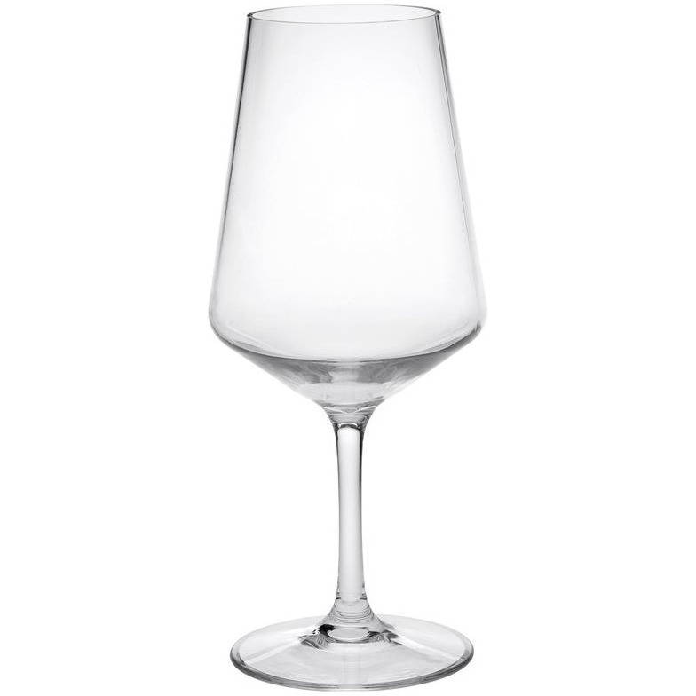 Set of Four Clear Tritan Plastic Stemmed All Purpose Wine Glass