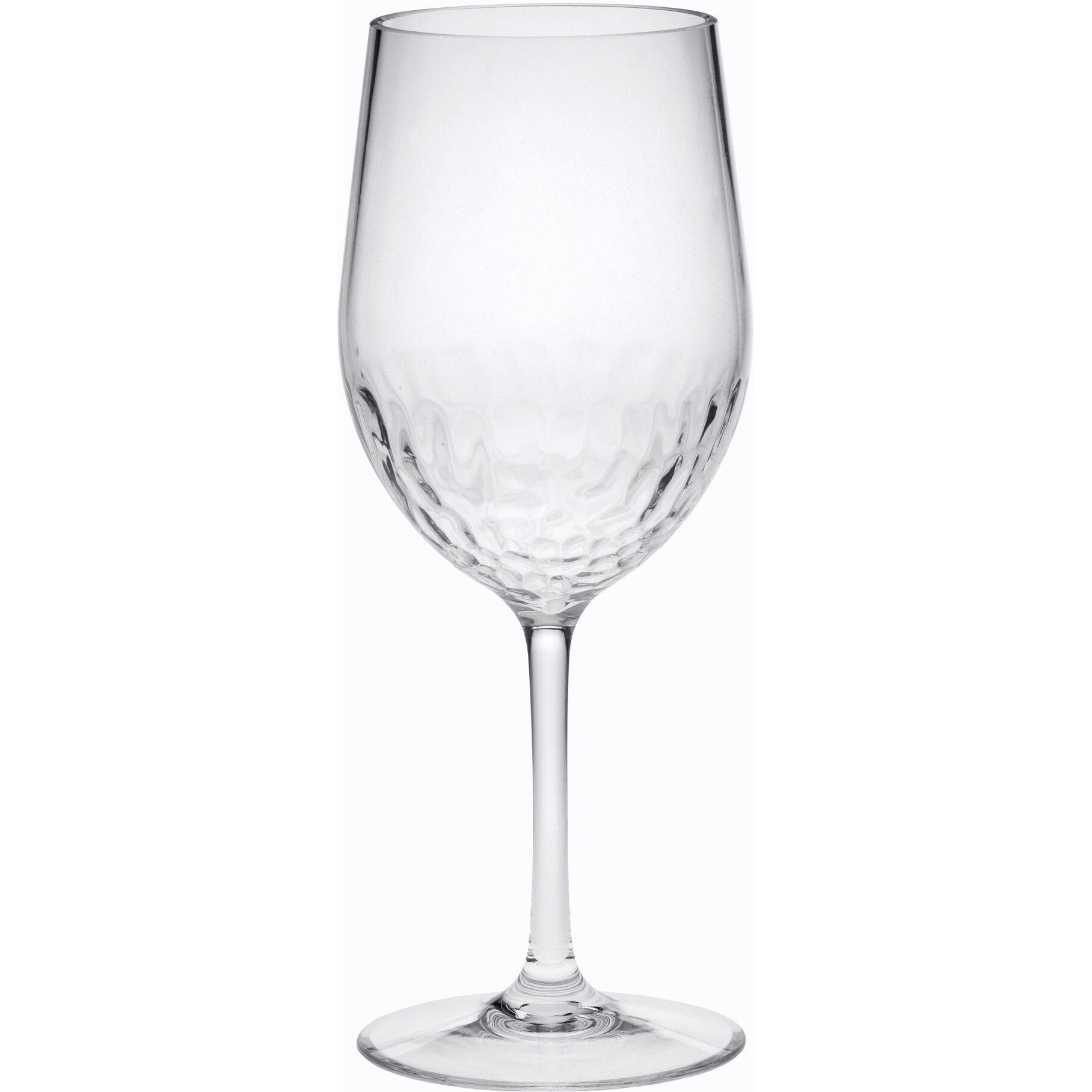 Set of Four Clear Tritan Plastic Stemmed All Purpose Wine Glass