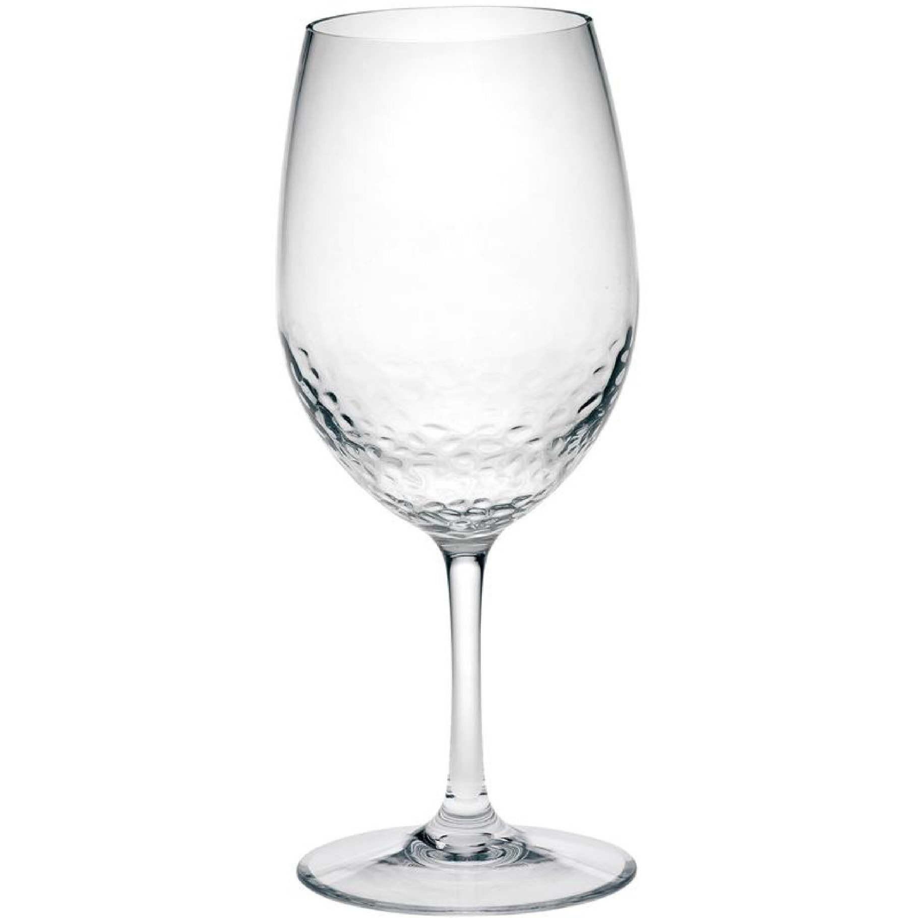 Set of Four Clear Tritan Plastic Stemmed All Purpose Wine Glass
