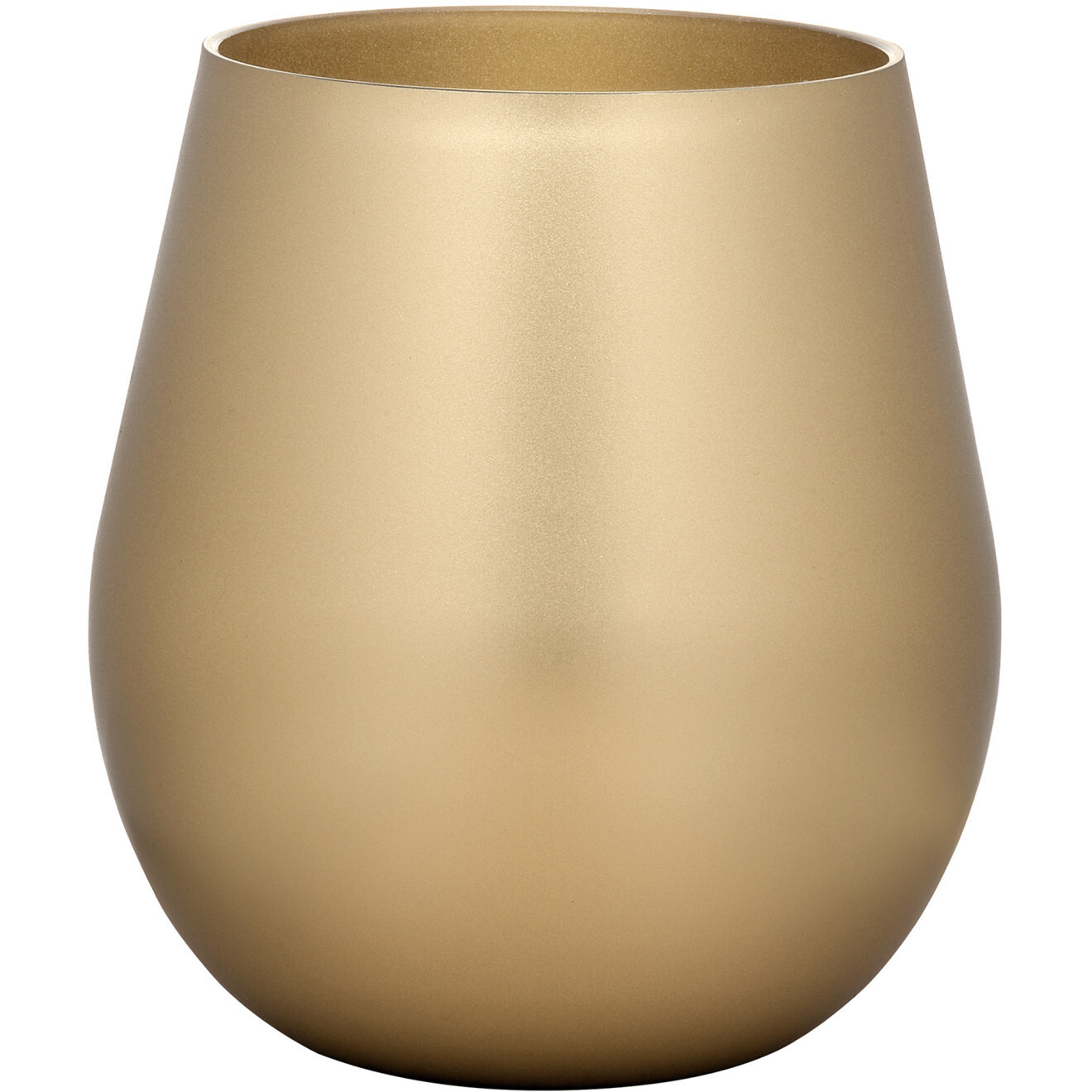 Set of Four Gold Acrylic Stemless All Purpose Wine Glass