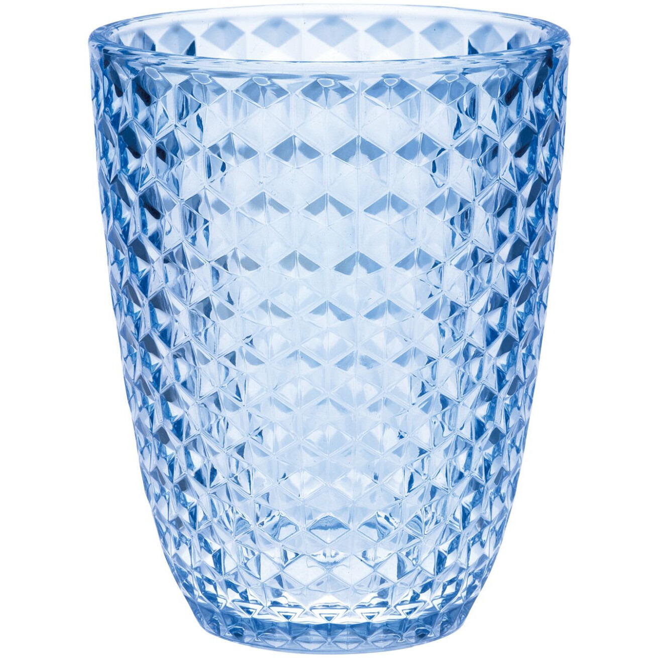 Set of Four Blue Diamond Acrylic Stemless Whiskey Glass