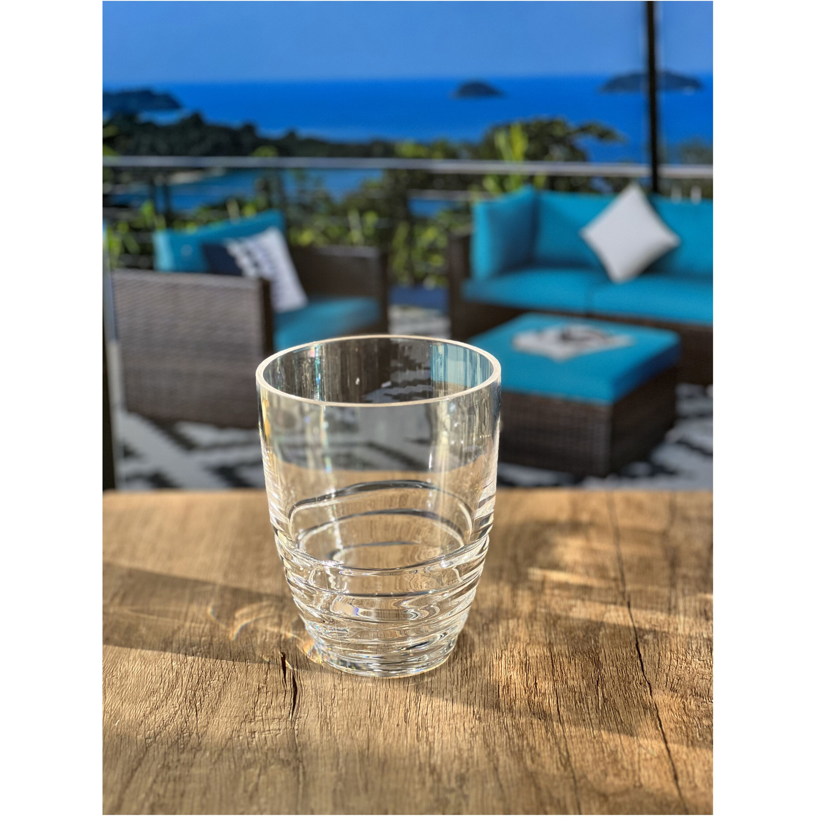 Set of Four Clear Acrylic Stemless Whiskey Glass