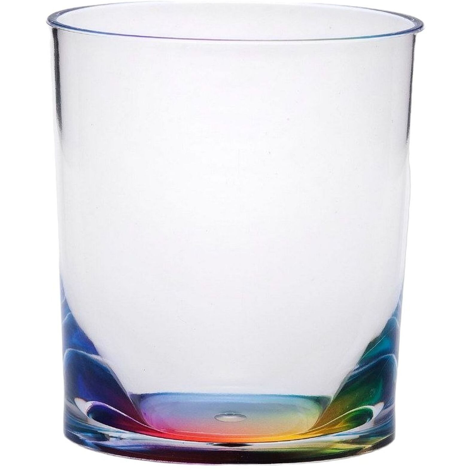 Set of Four Rainbow Geometric Acrylic Stemless Whiskey Glass