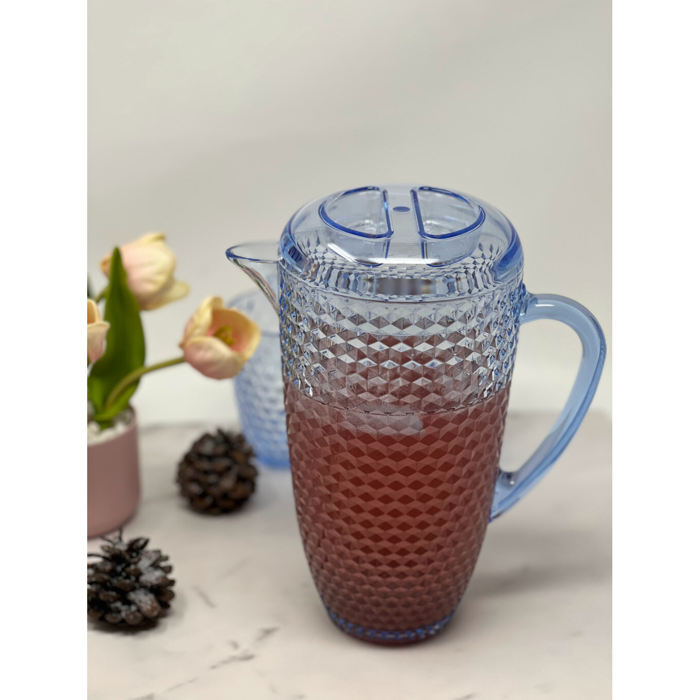 2.5 Quart Blue Diamond Acrylic Pitcher