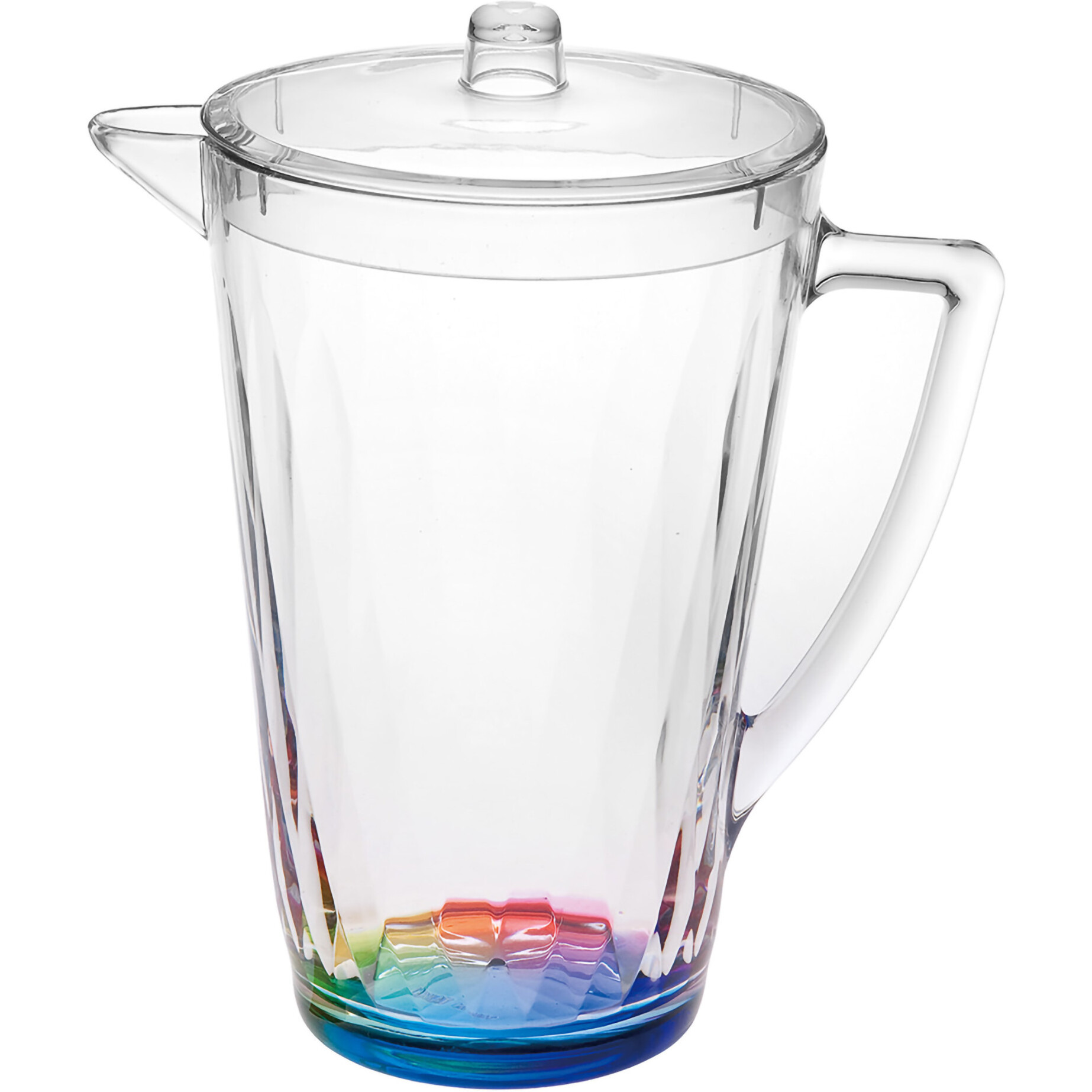 2.5 Clear and Rainbow Diamond Acrylic Pitcher