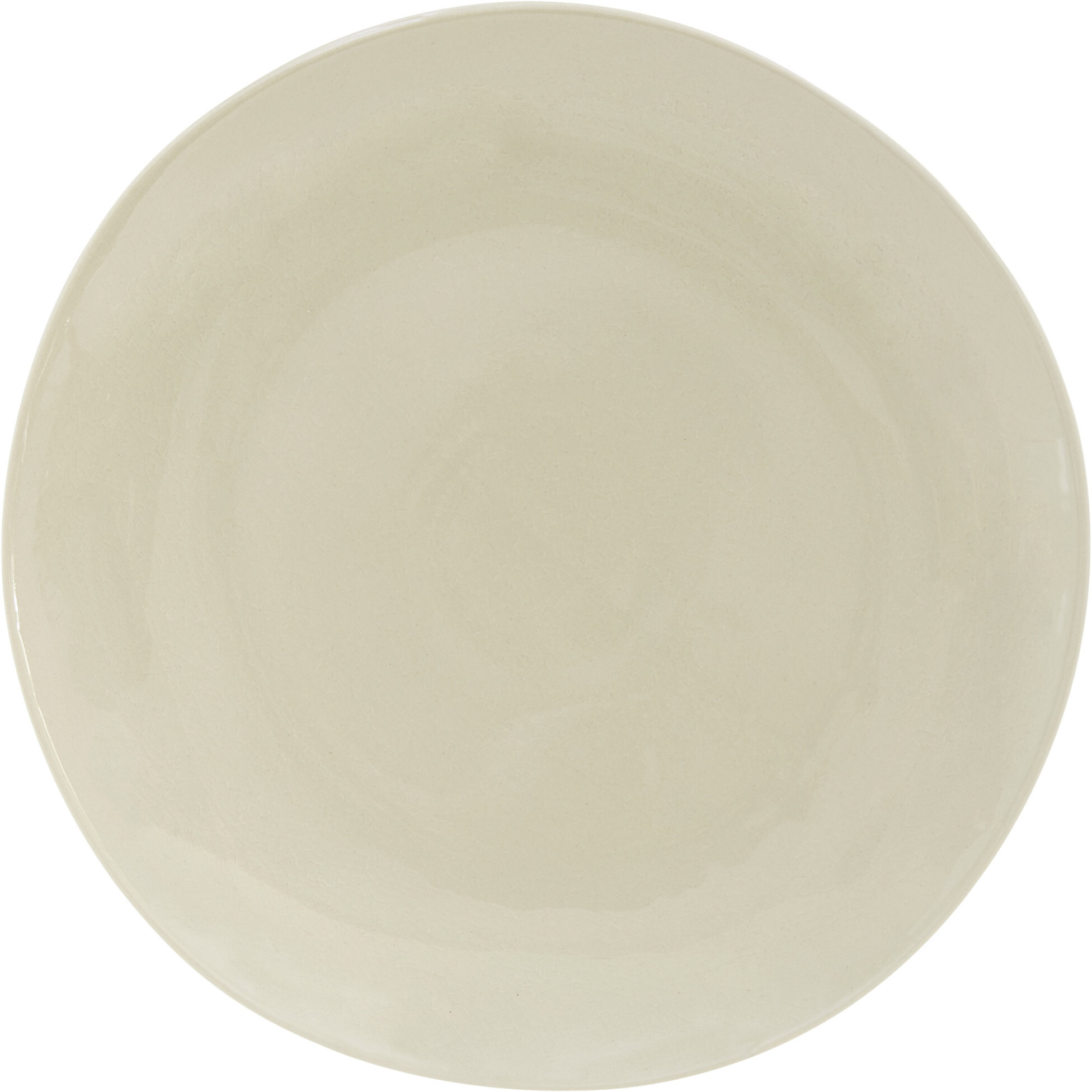 White and Natural Sixteen Piece Round Ceramic Service For Four Dinnerware Set