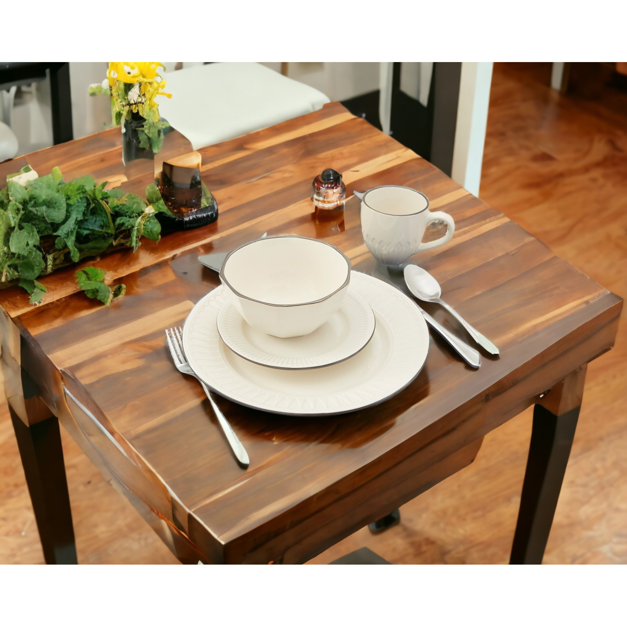 Ivory Sixteen Piece Ceramic Service For Four Dinnerware Set