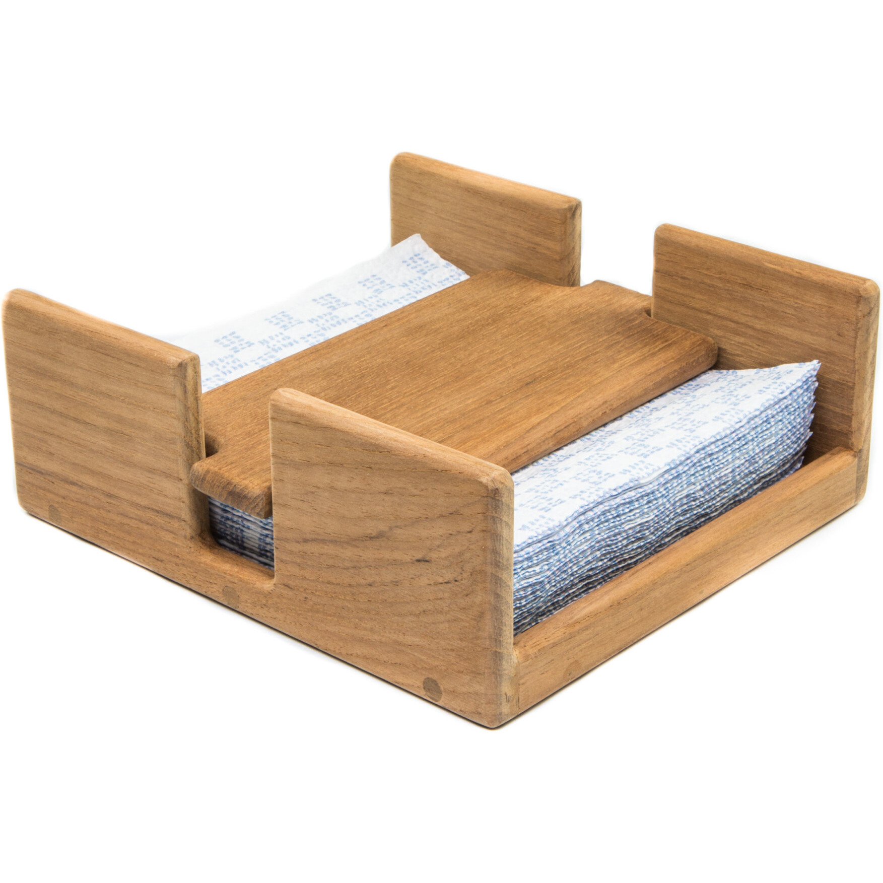 Free Standing 7.38 " Wood Napkin Holder