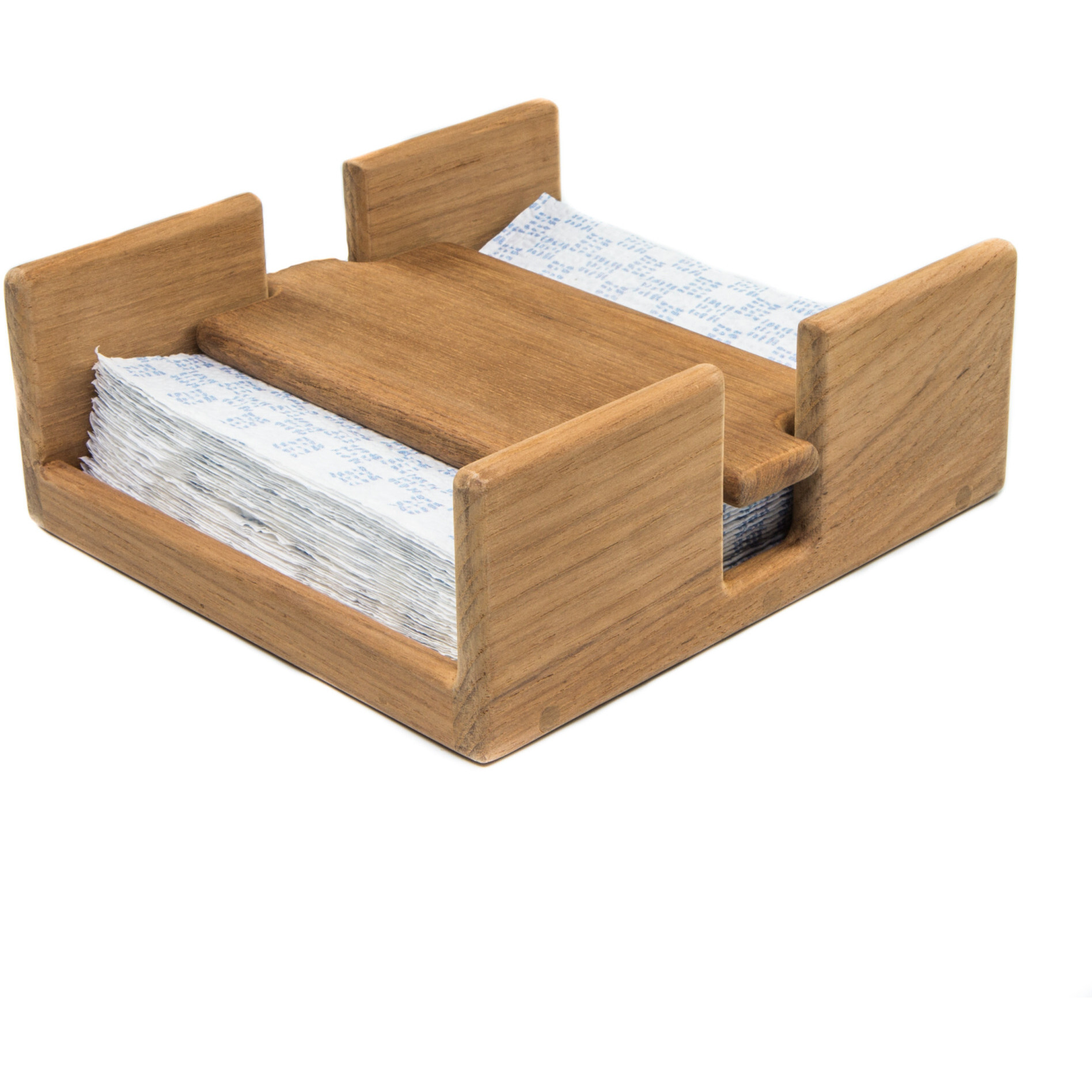 Free Standing 7.38 " Wood Napkin Holder