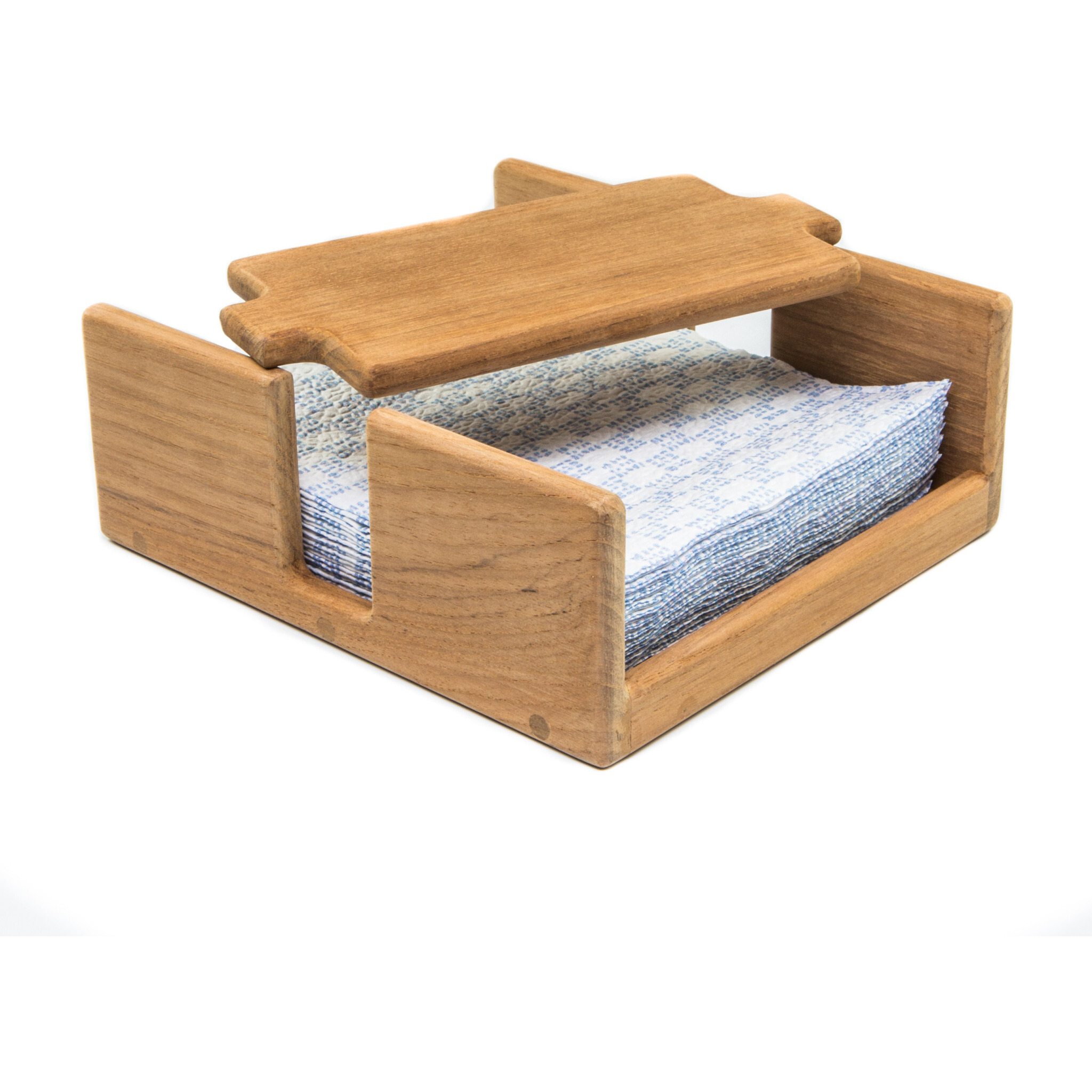 Free Standing 7.38 " Wood Napkin Holder