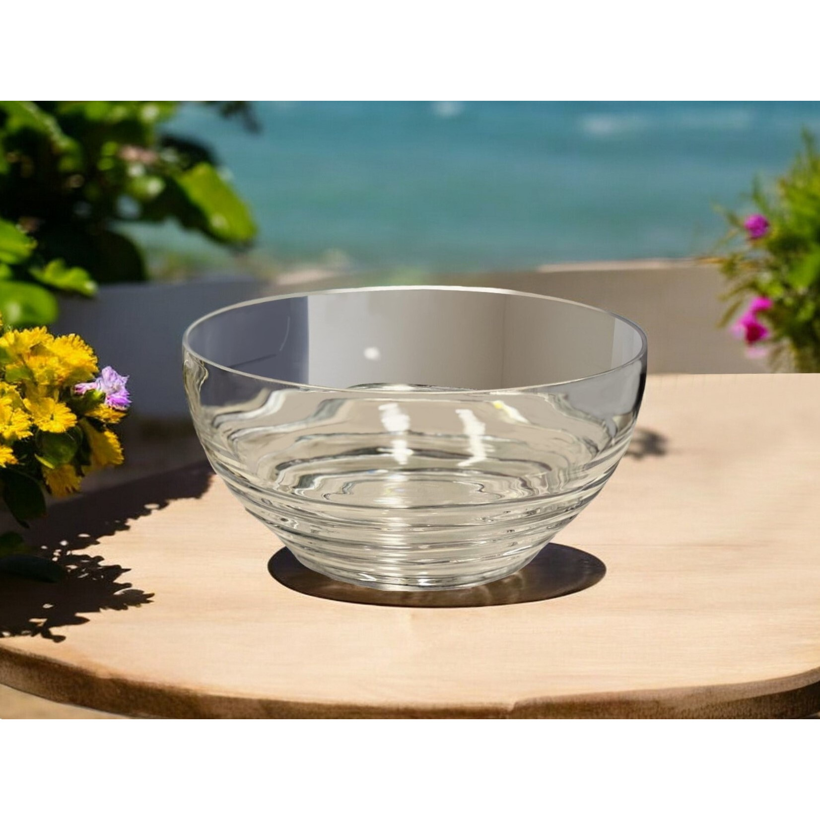 10" Clear Acrylic Round Salad Bowl