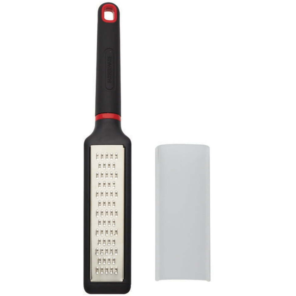 6 in. Black & Silver Plastic & Stainless Steel Zester Grater