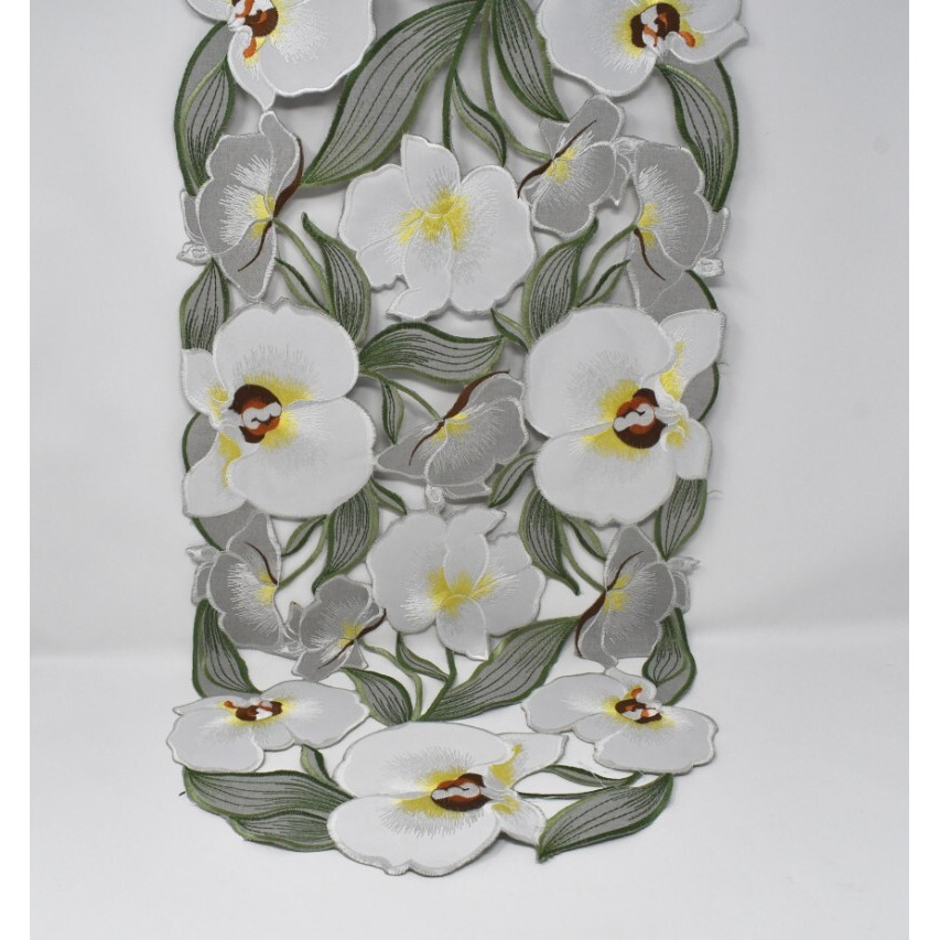 16 x 72 in. Elegant Orchid Table Runner