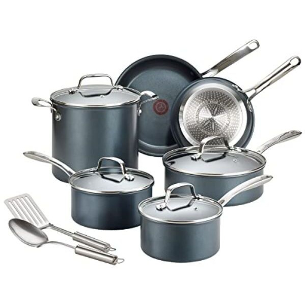 Platinum Nonstick Cookware Set with Induction Base&44 Unlimited Cookware Collection - 12 Piece