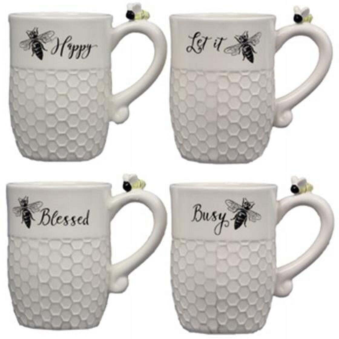 Ceramic Bee Mug Assortment of 4 Styles