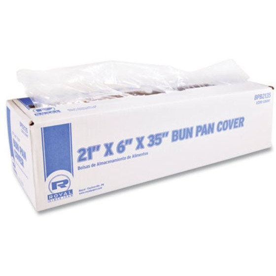 21 in. 0.9 mil Low Density Bun Pan Bags&44 Clear - Case of 200