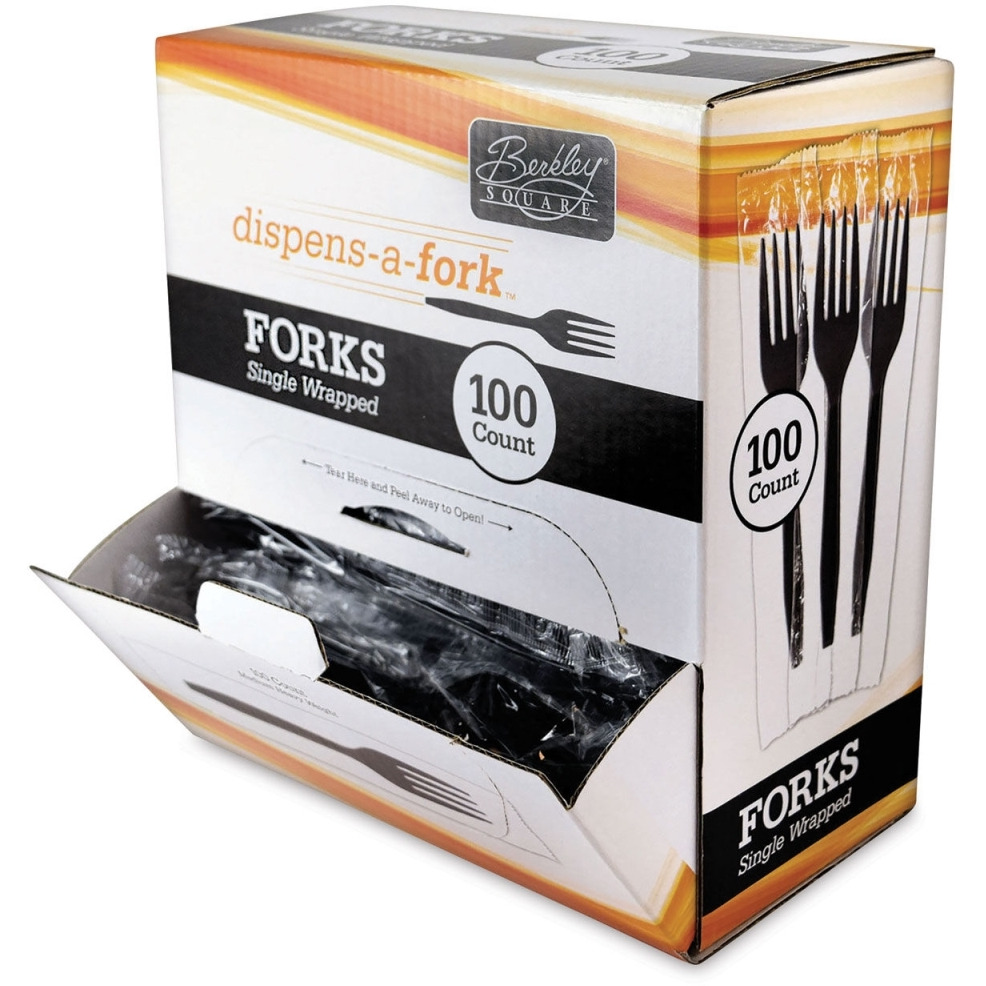 Individually Wrapped Dispens a Fork&44 Black